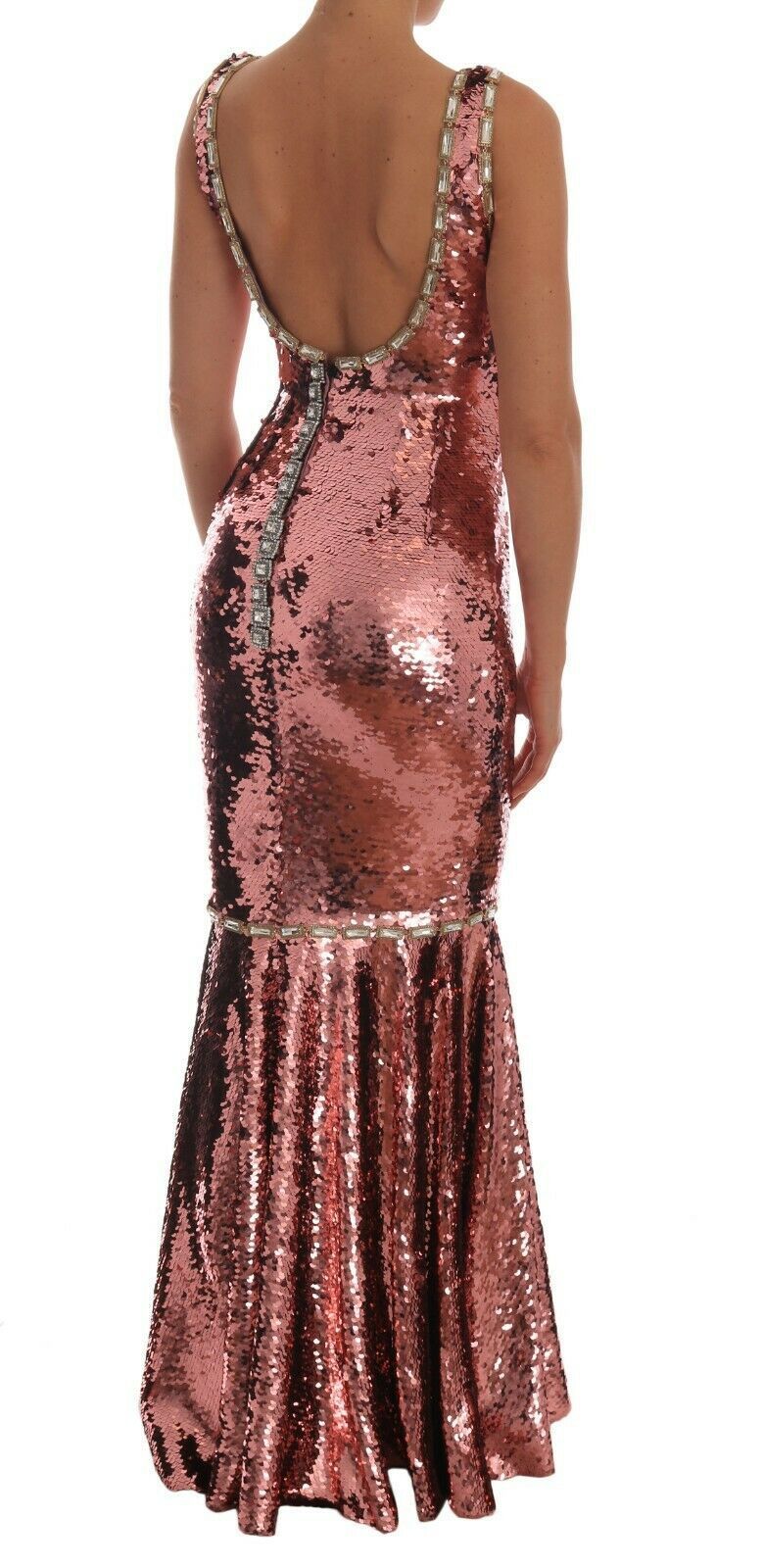 Sequined Sheath Crystal Dress Women's Gown - Dolce & Gabbana - Modalova