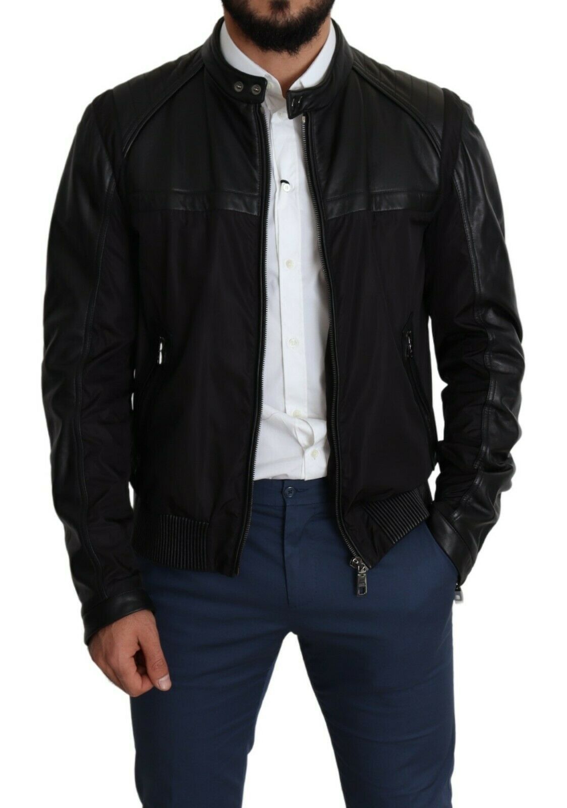 Nylon Full Zip Men Bomber Coat Men's Jacket - Dolce & Gabbana - Modalova