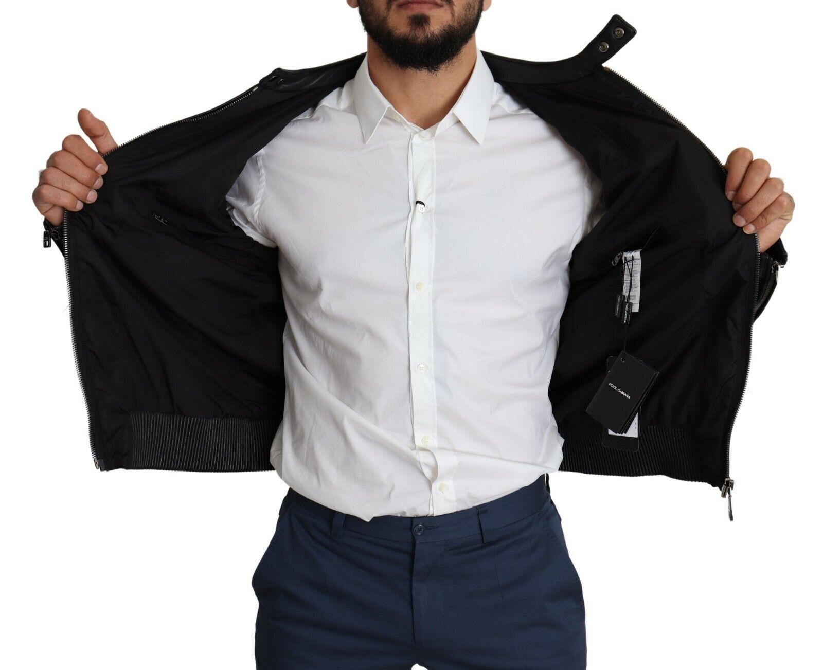 Nylon Full Zip Men Bomber Coat Men's Jacket - Dolce & Gabbana - Modalova