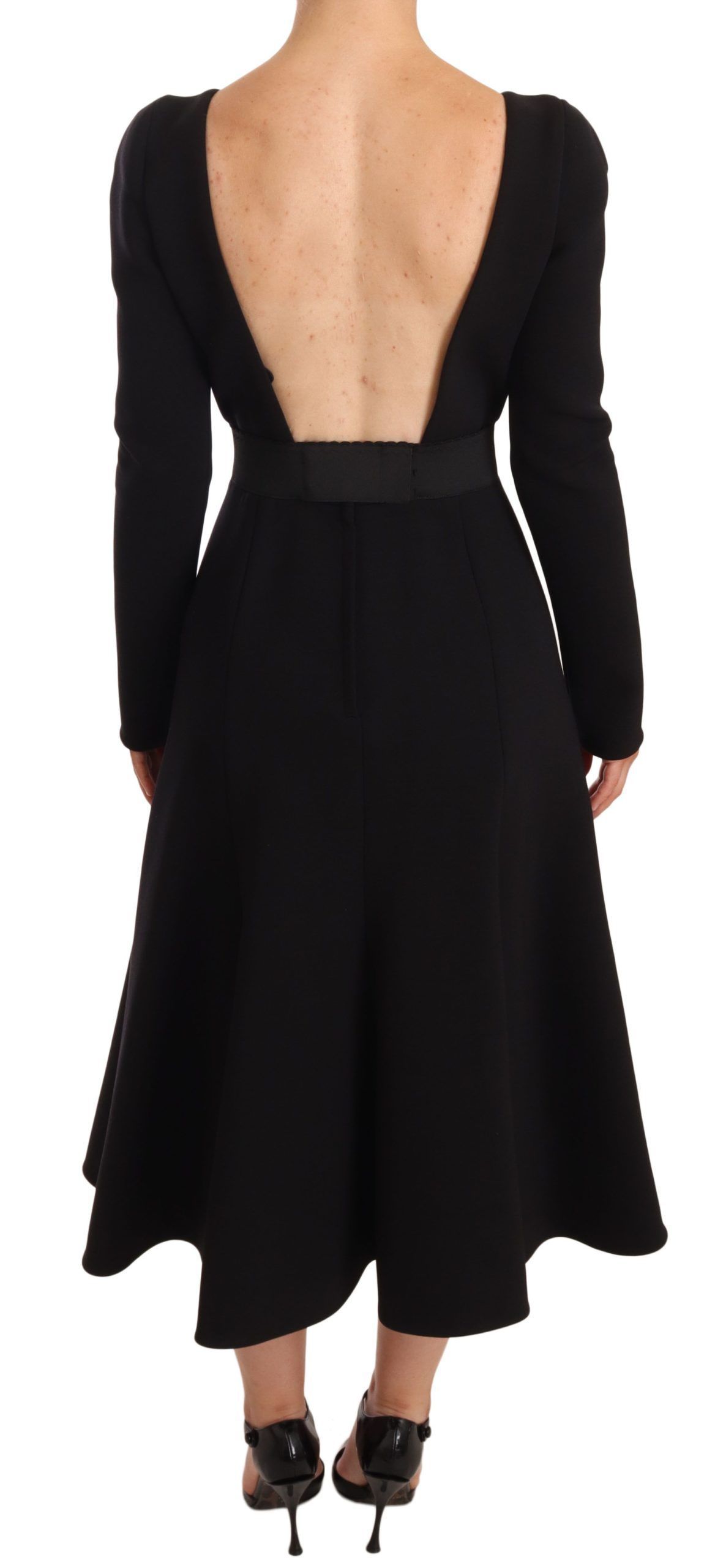 Wool Stretch Sheath Open Back Women's Dress - Dolce & Gabbana - Modalova