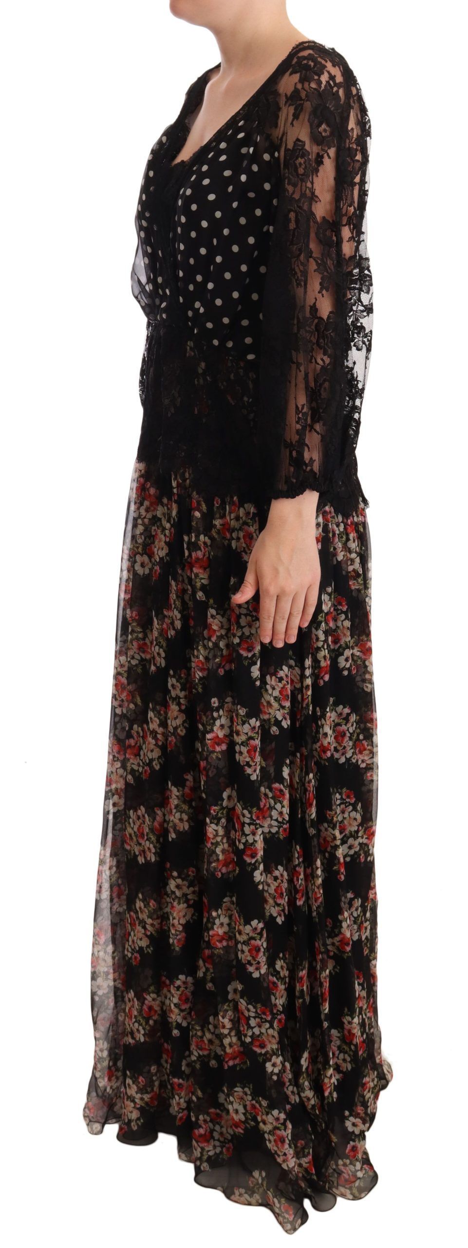 Lace Floral Polka Maxi Capri Women's Dress - Dolce & Gabbana - Modalova