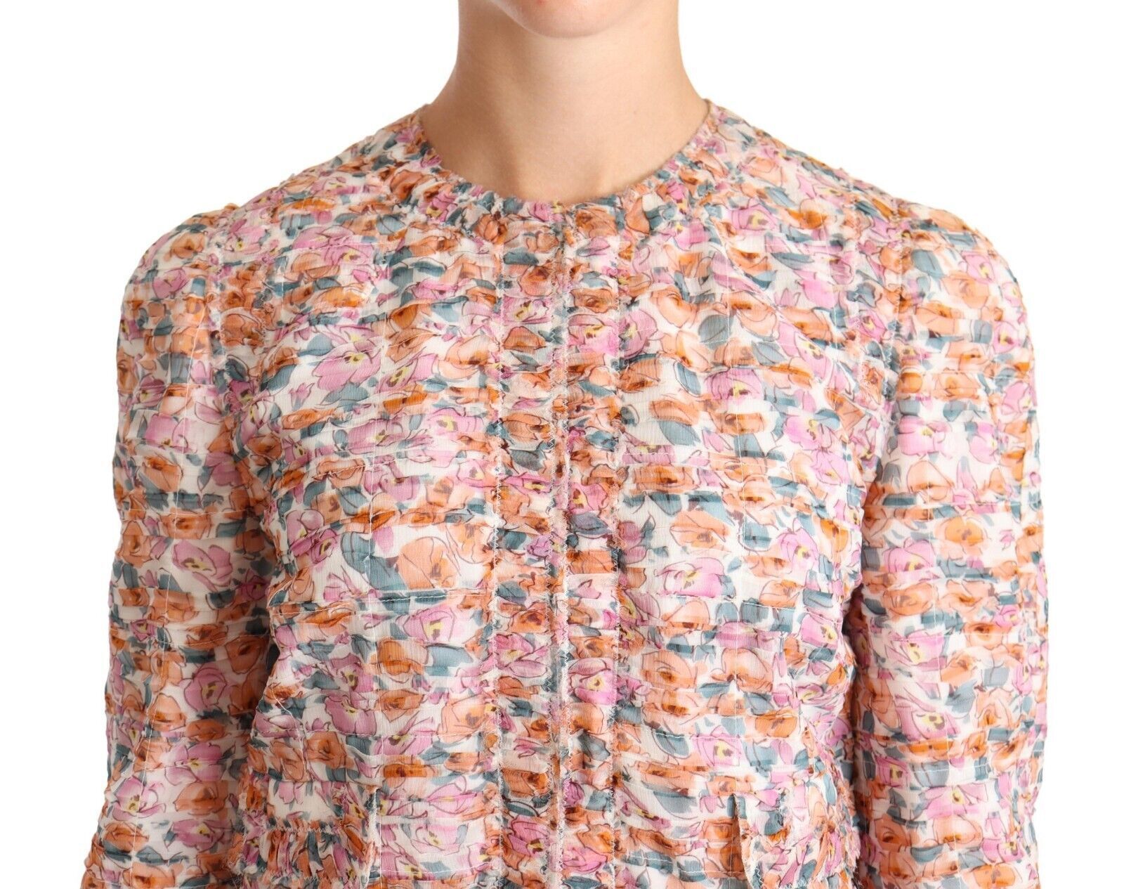 Floral Print Silk Trench Coat Women's Jacket - Dolce & Gabbana - Modalova