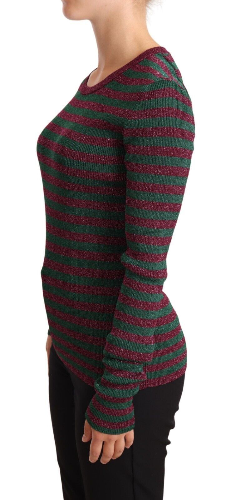 Striped Crew Neck Pullover Women's Sweater - Dolce & Gabbana - Modalova