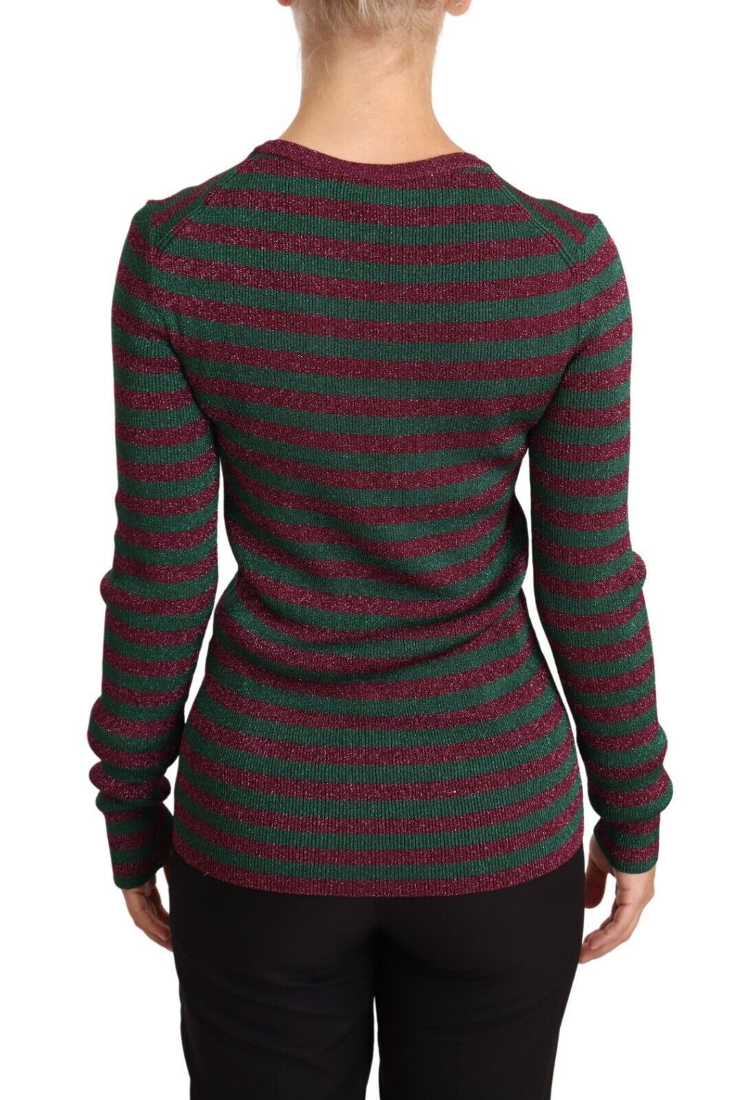 Striped Crew Neck Pullover Women's Sweater - Dolce & Gabbana - Modalova