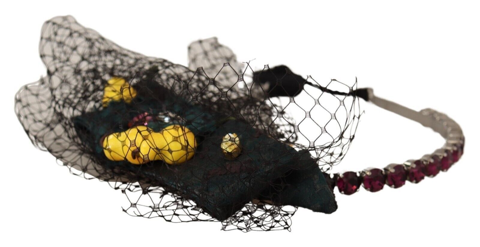 Silver Tiara Crystals Fruits Mesh Diadem Women's Headband - Dolce & Gabbana - Modalova