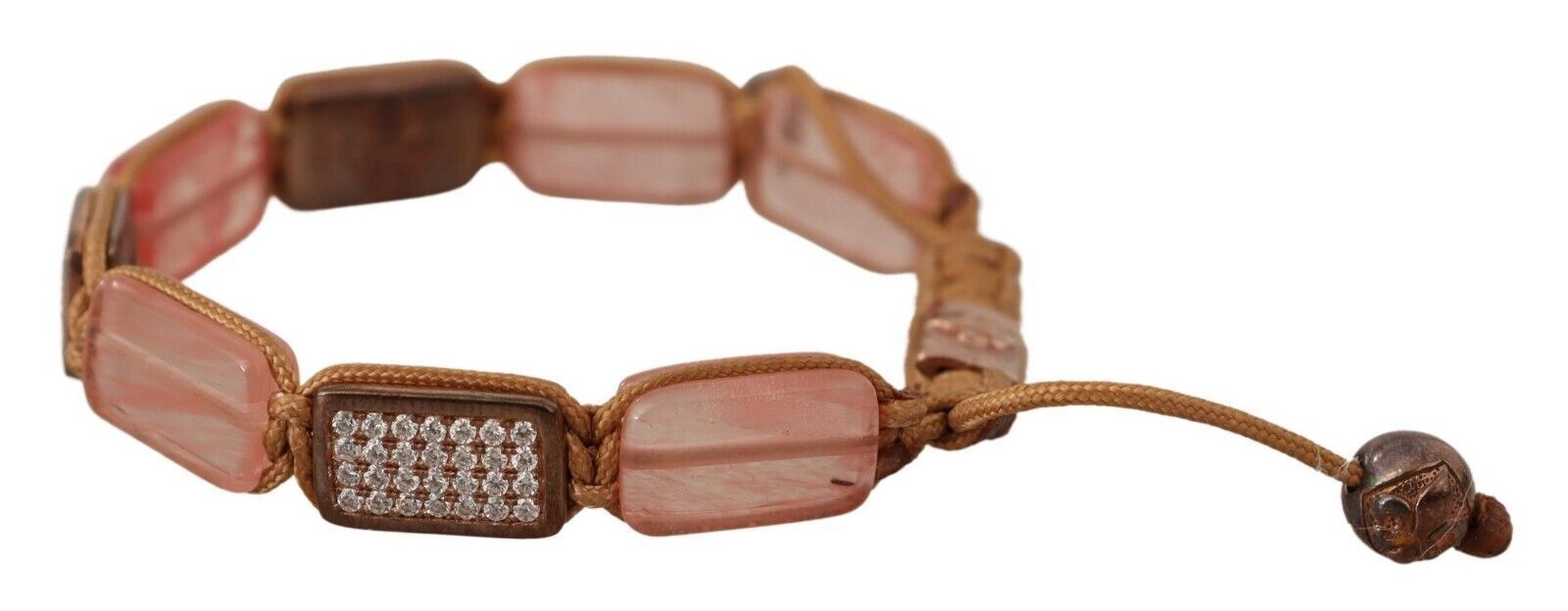 Crystals Logo Embellished Adjustable Women's Bracelet - Nialaya - Modalova