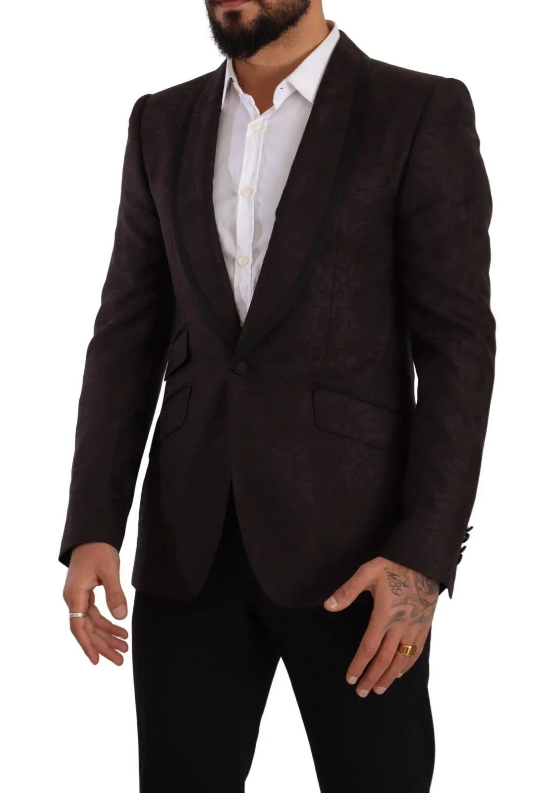 Purple Jacquard Single Breasted SICILIA Men's Blazer - Dolce & Gabbana - Modalova