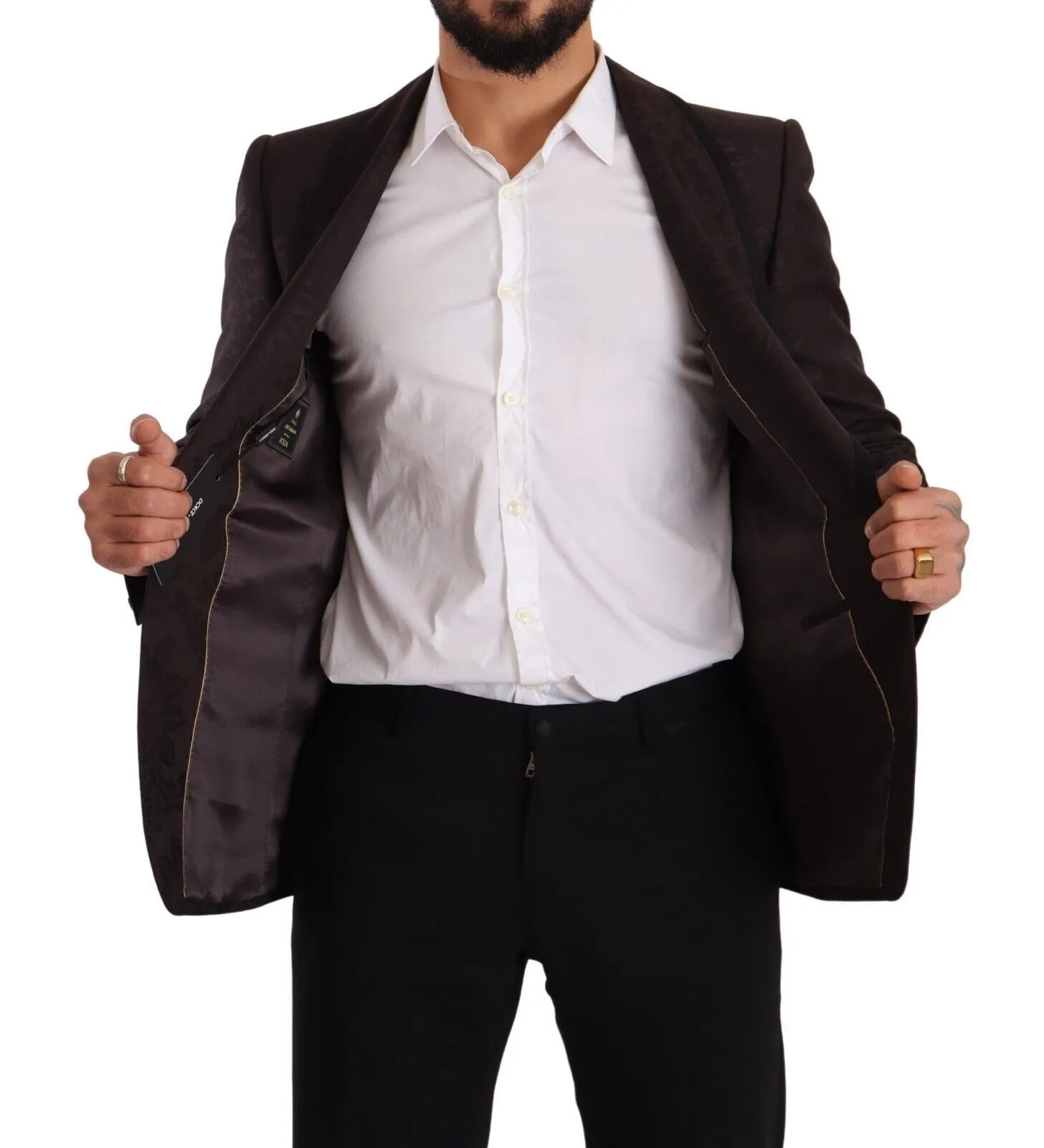 Purple Jacquard Single Breasted SICILIA Men's Blazer - Dolce & Gabbana - Modalova