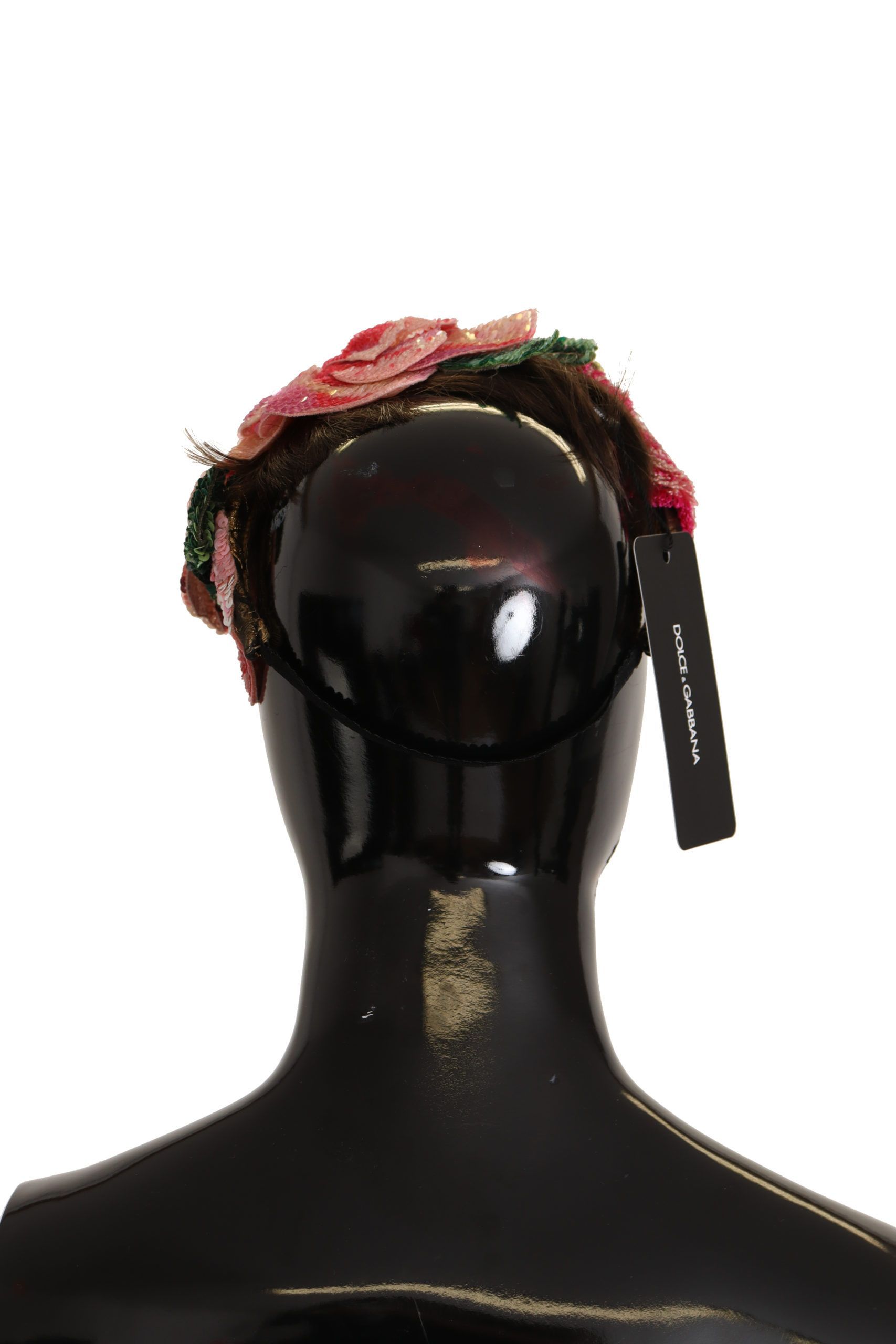 Sequined Lurex Black Hair Women's Headband - Dolce & Gabbana - Modalova