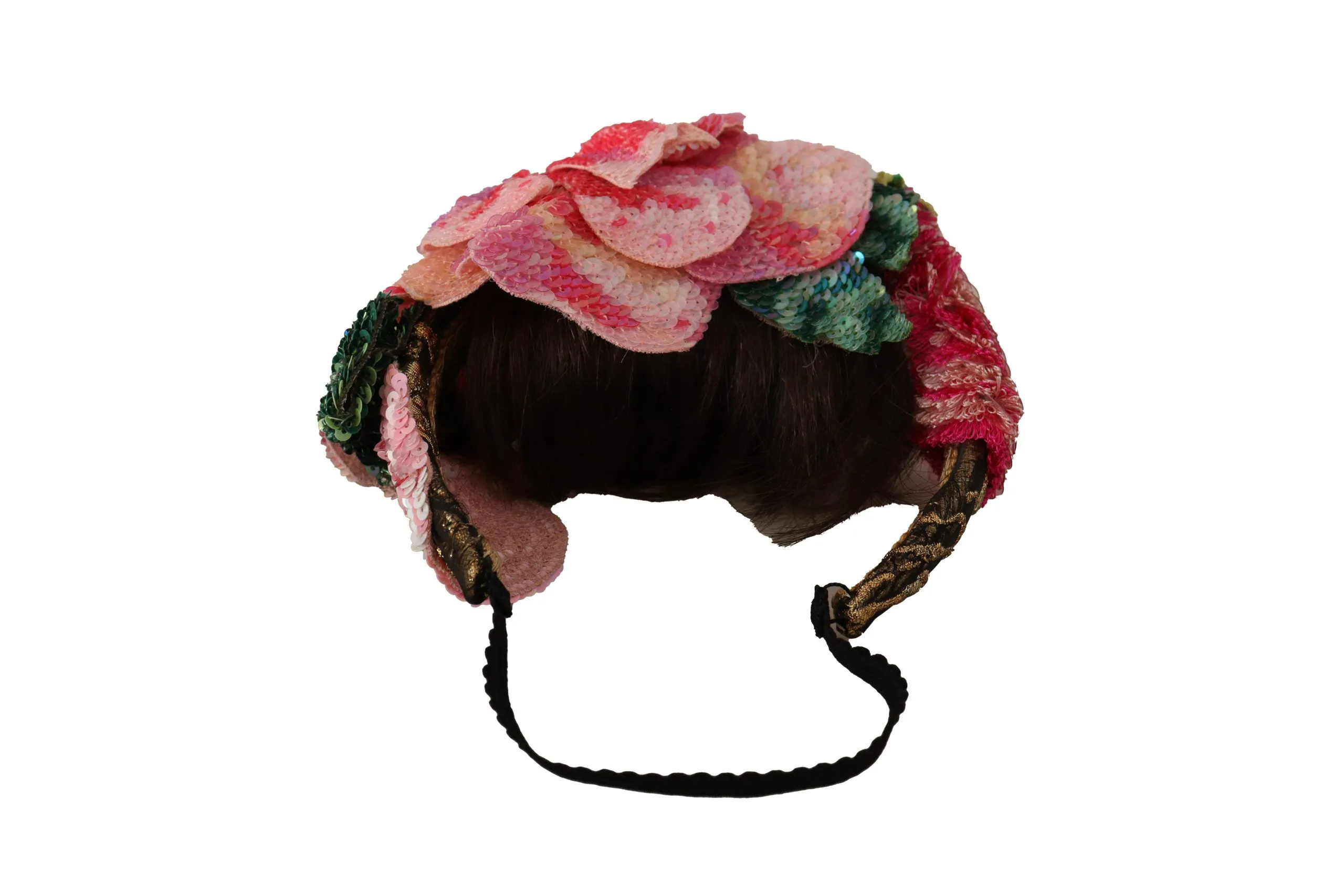 Sequined Lurex Black Hair Women's Headband - Dolce & Gabbana - Modalova