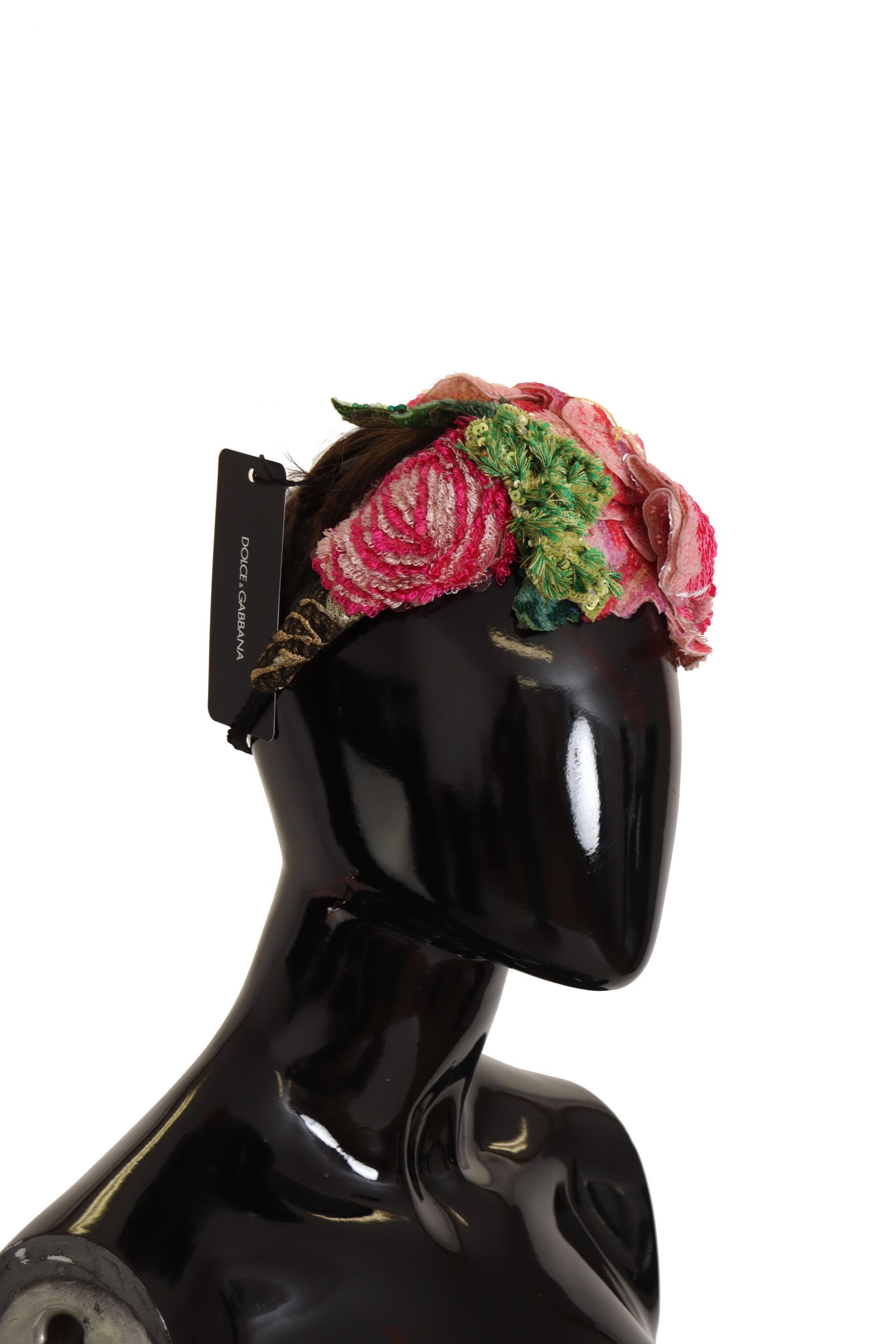 Sequined Lurex Black Hair Women's Headband - Dolce & Gabbana - Modalova