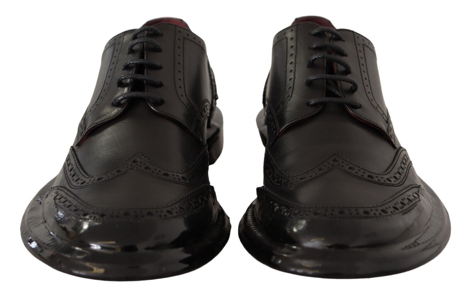 Leather Oxford Wingtip Formal Derby Men's Shoes - Dolce & Gabbana - Modalova