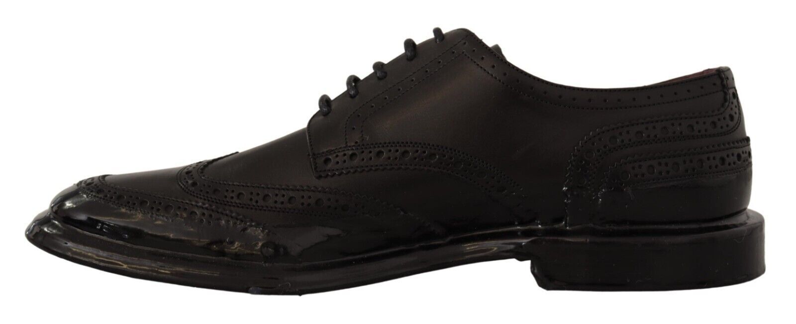 Leather Oxford Wingtip Formal Derby Men's Shoes - Dolce & Gabbana - Modalova
