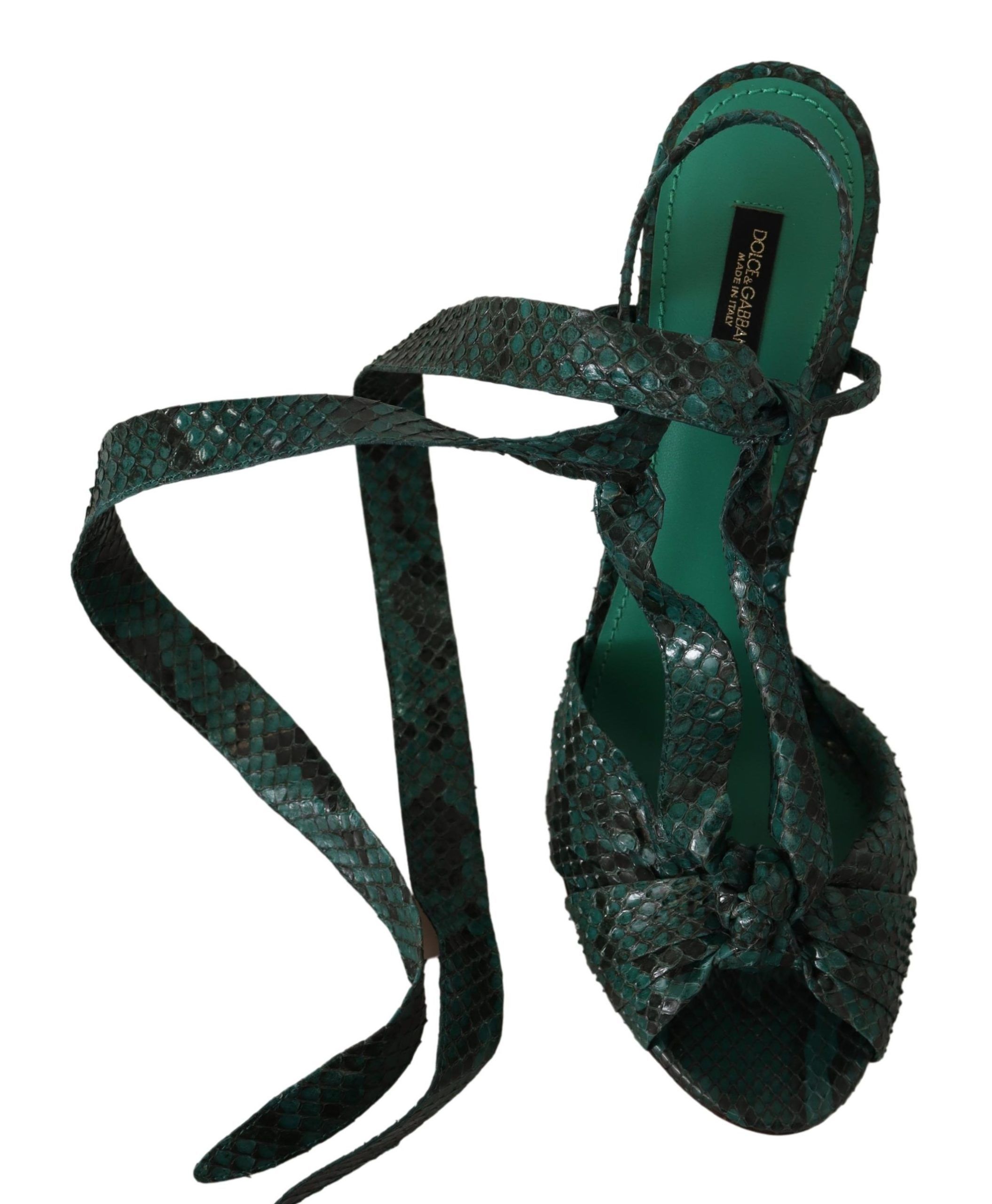 Python Strap Sandals Heels Women's Shoes - Dolce & Gabbana - Modalova