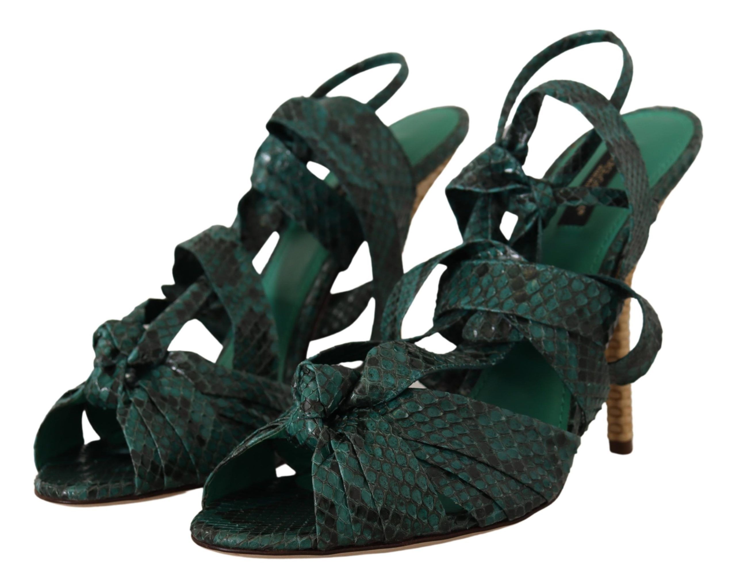 Python Strap Sandals Heels Women's Shoes - Dolce & Gabbana - Modalova