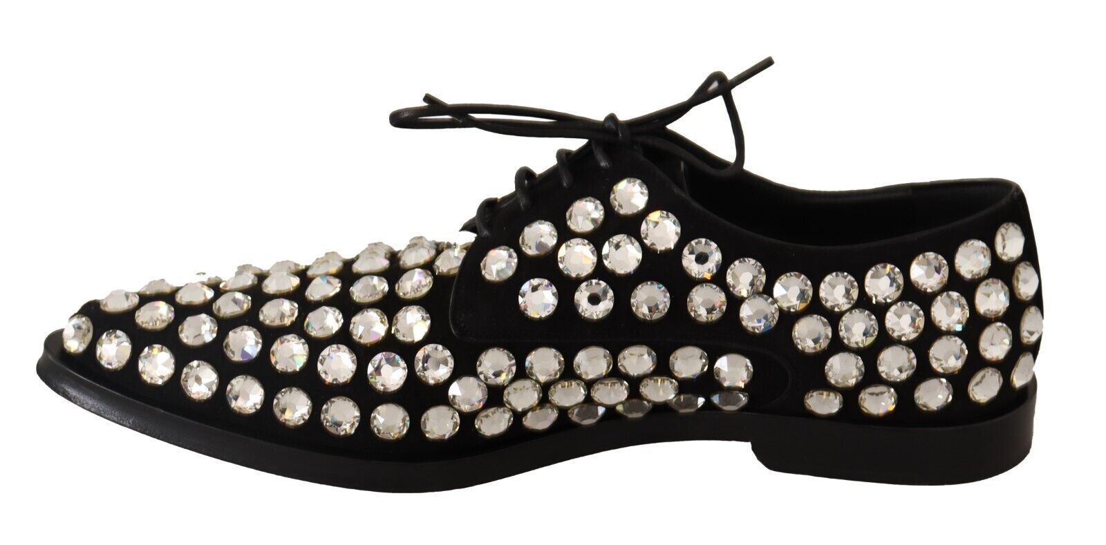 Leather Crystals Lace Up Formal Women's Shoes - Dolce & Gabbana - Modalova