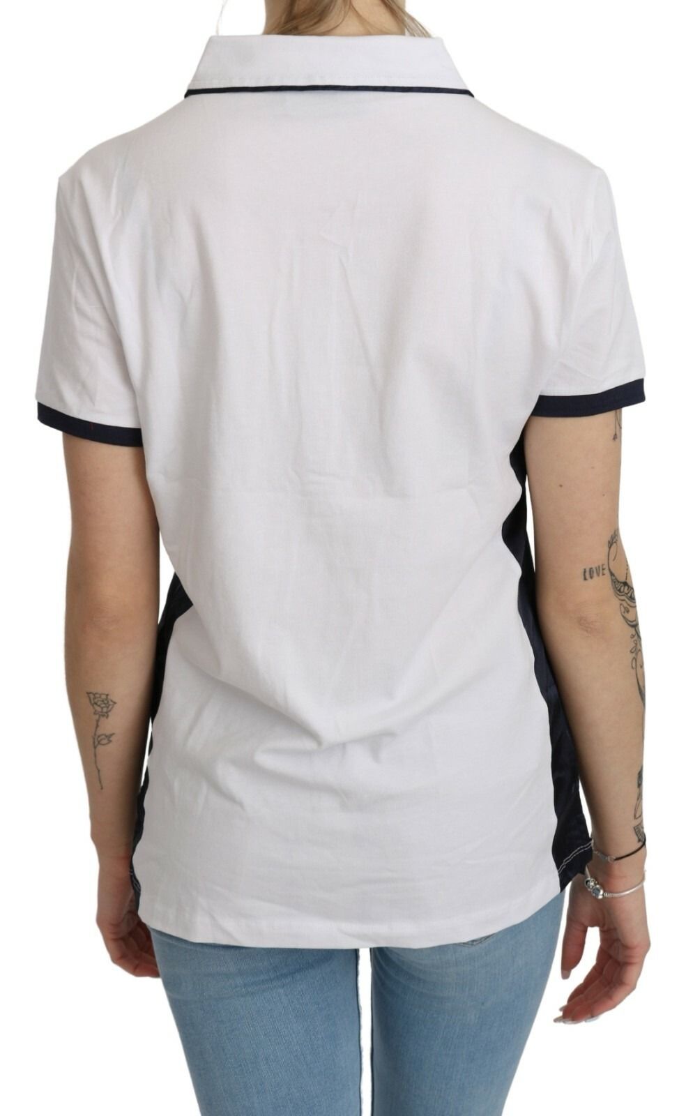Cotton Collared Short Sleeve Women's Top - Beverly Hills - Modalova