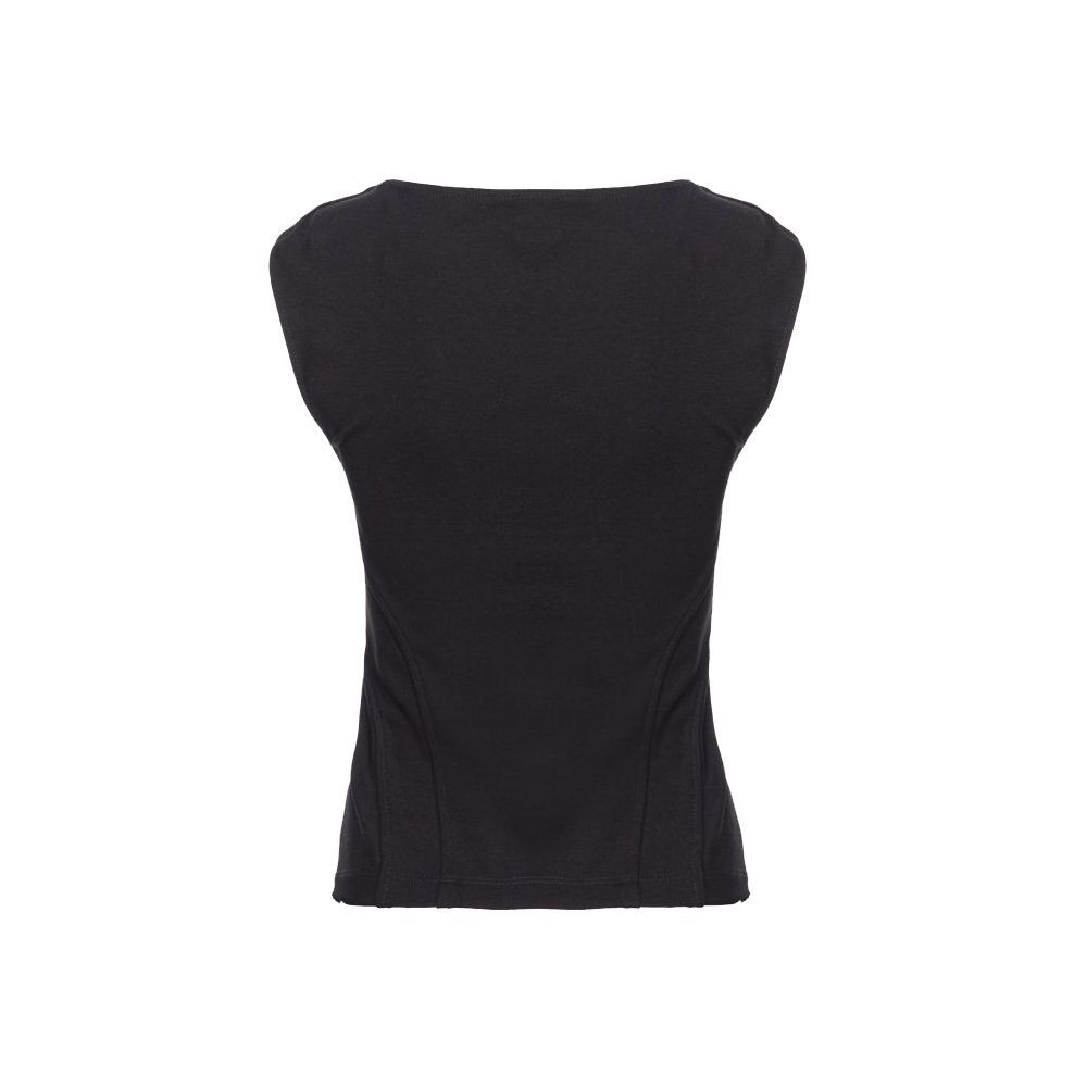 PINKO Black Nylon Women's T-Shirt - PINKO - Modalova