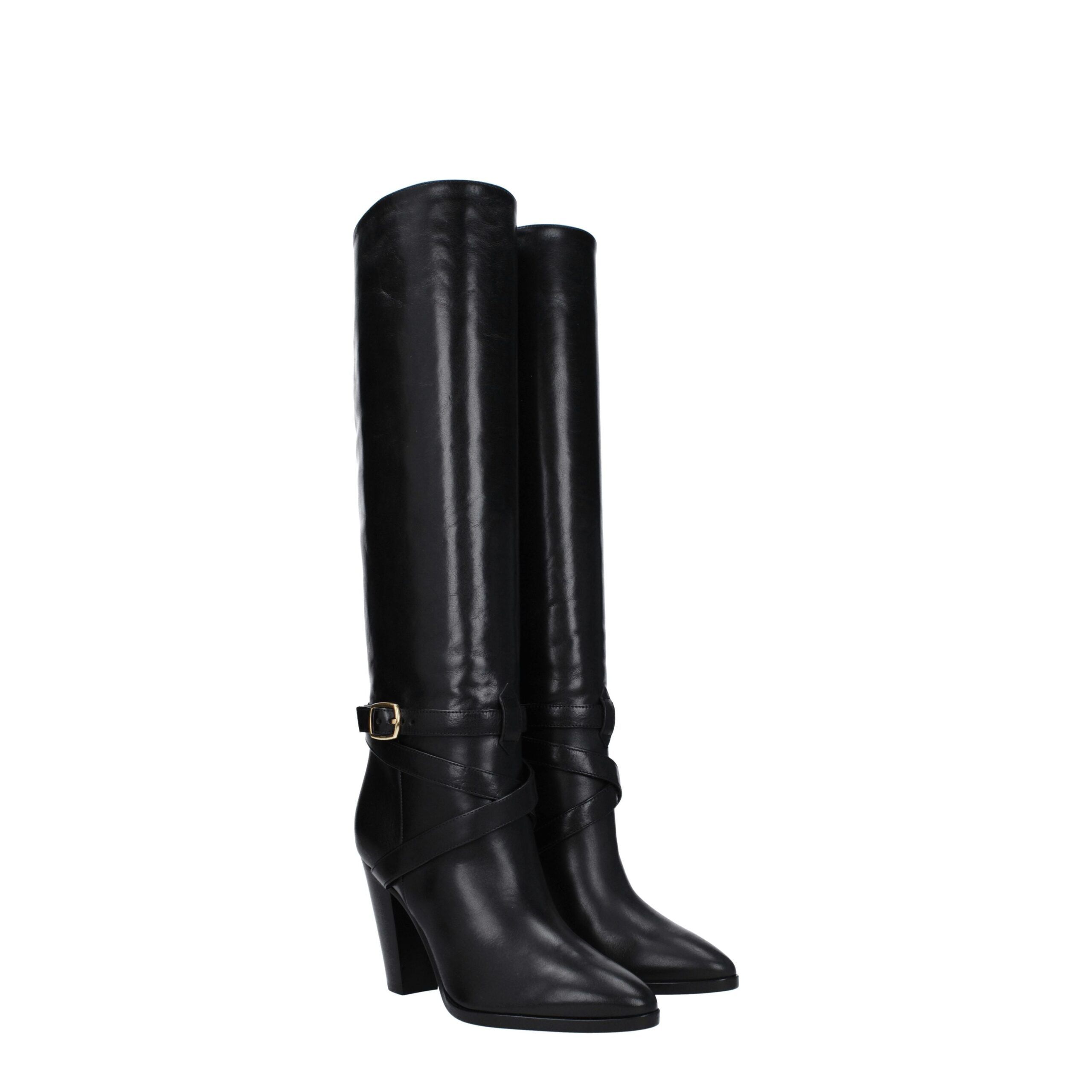 Leather High Heel Women's Boots - Celine - Modalova