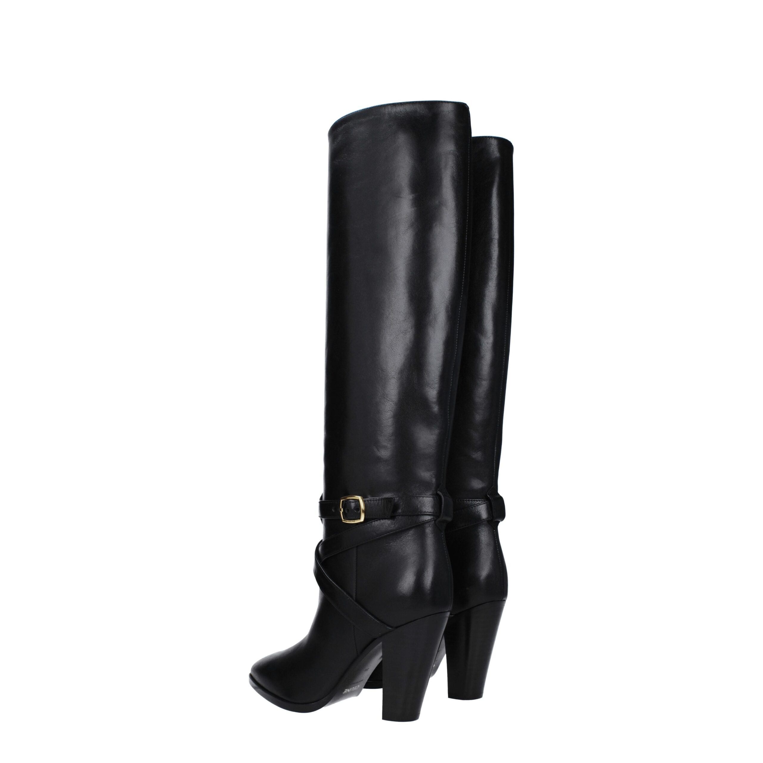 Leather High Heel Women's Boots - Celine - Modalova