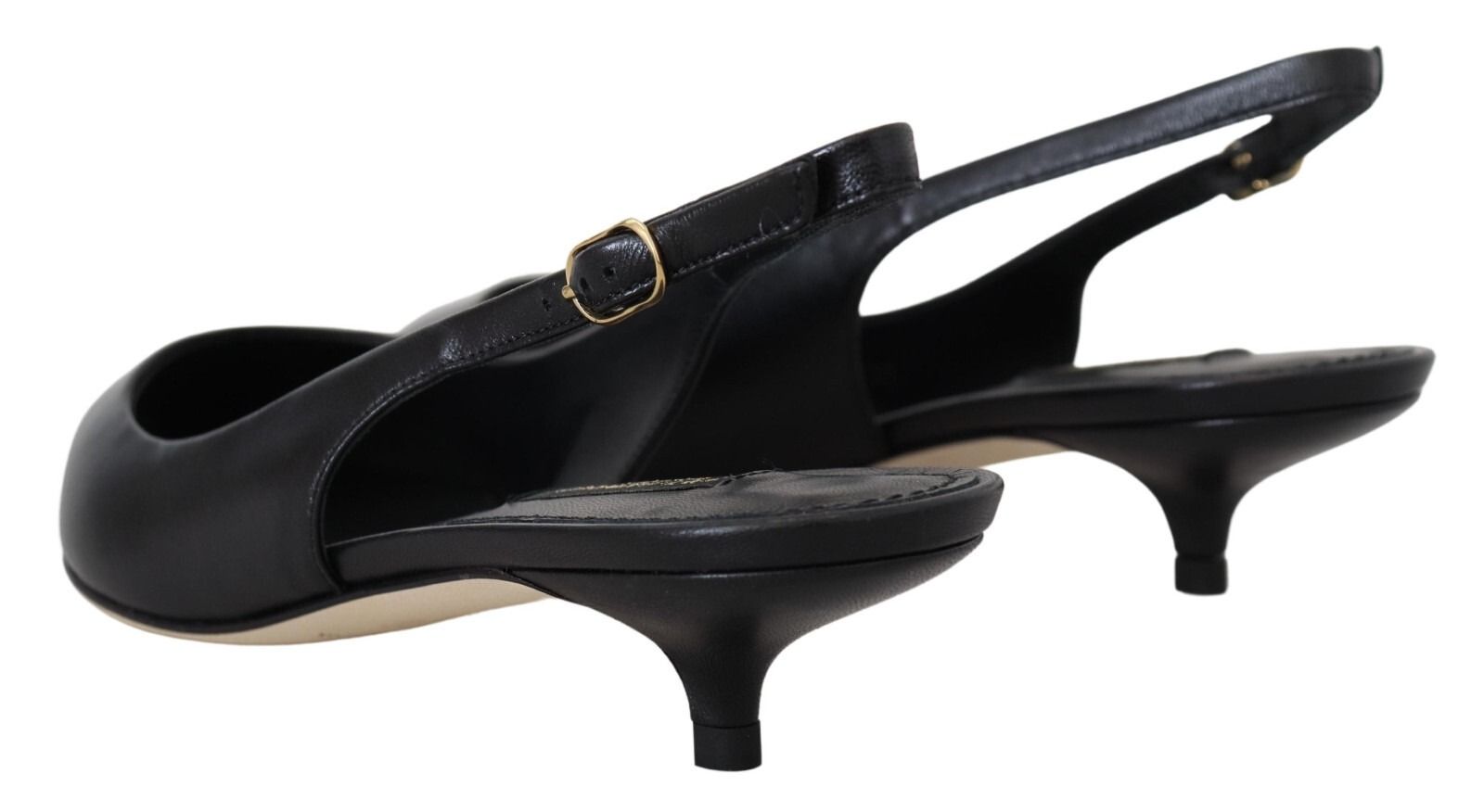 Leather Slingbacks Heels Pumps Women's Shoes - Dolce & Gabbana - Modalova