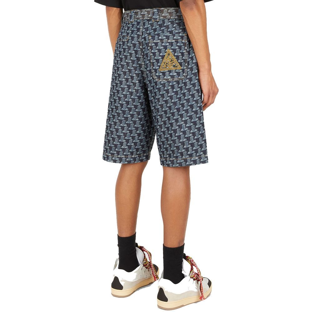 Lanvin Blue Denim Men's Shorts - Lanvin - Modalova