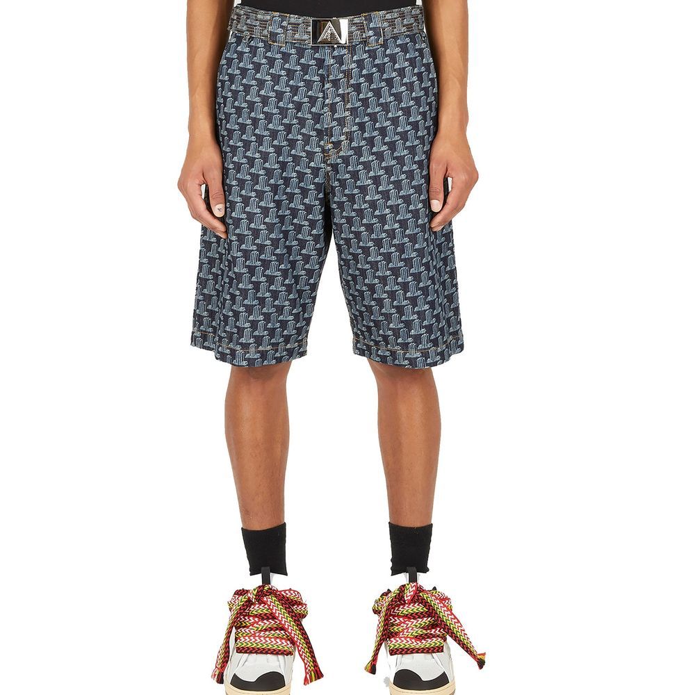 Lanvin Blue Denim Men's Shorts - Lanvin - Modalova