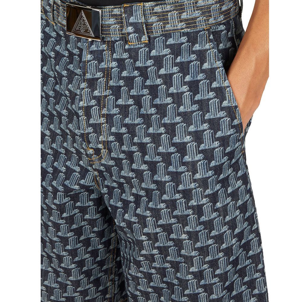 Lanvin Blue Denim Men's Shorts - Lanvin - Modalova