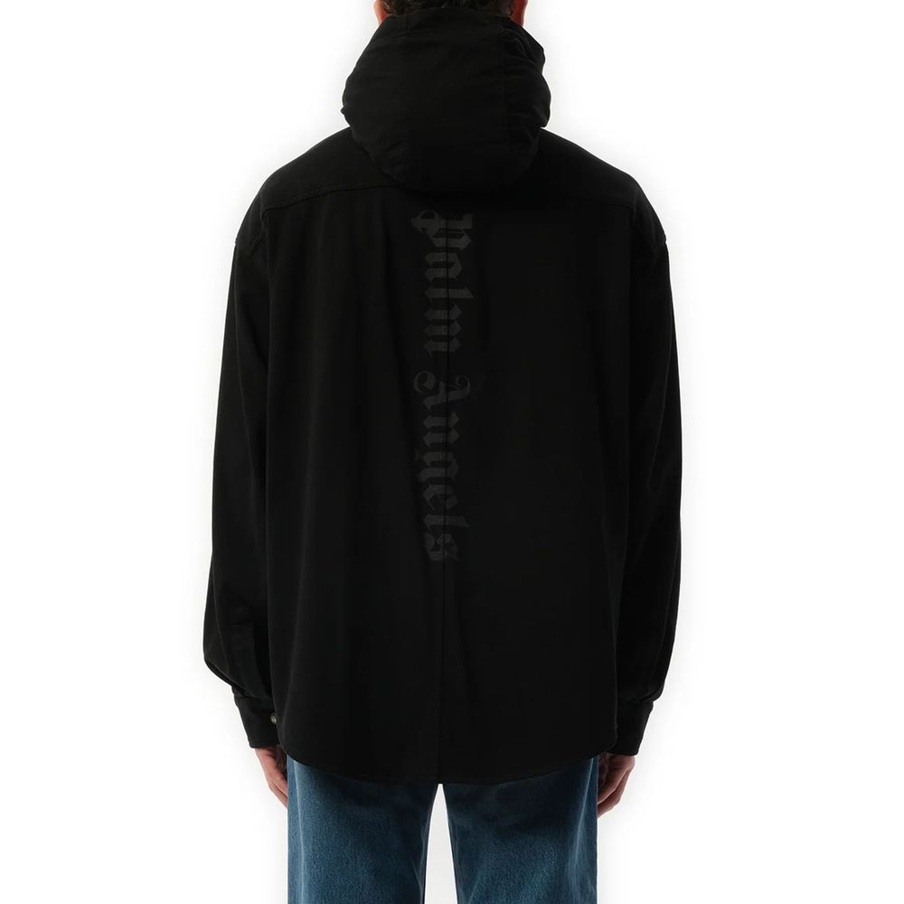 Palm Angels Black Denim Men's Shirt - Palm Angels - Modalova