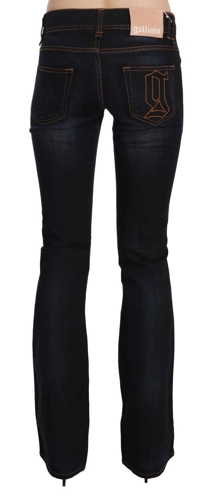 Washed Mid Waist Regular Leg Boot Cut Denim Women's Jeans - John Galliano - Modalova