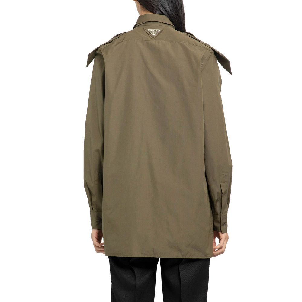 Cotton Pattern Women's Shirt - Prada - Modalova