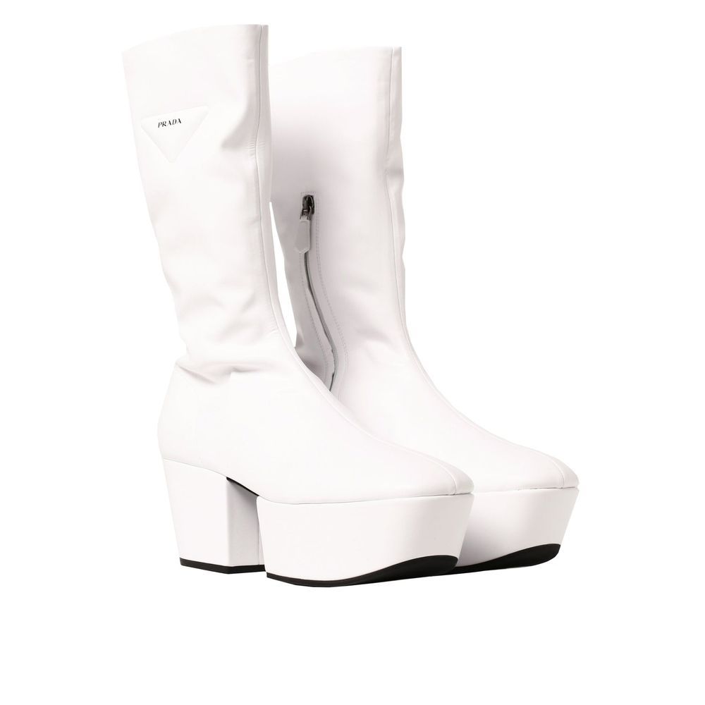 Polyethylene Lace-Up Women's Boots - Prada - Modalova