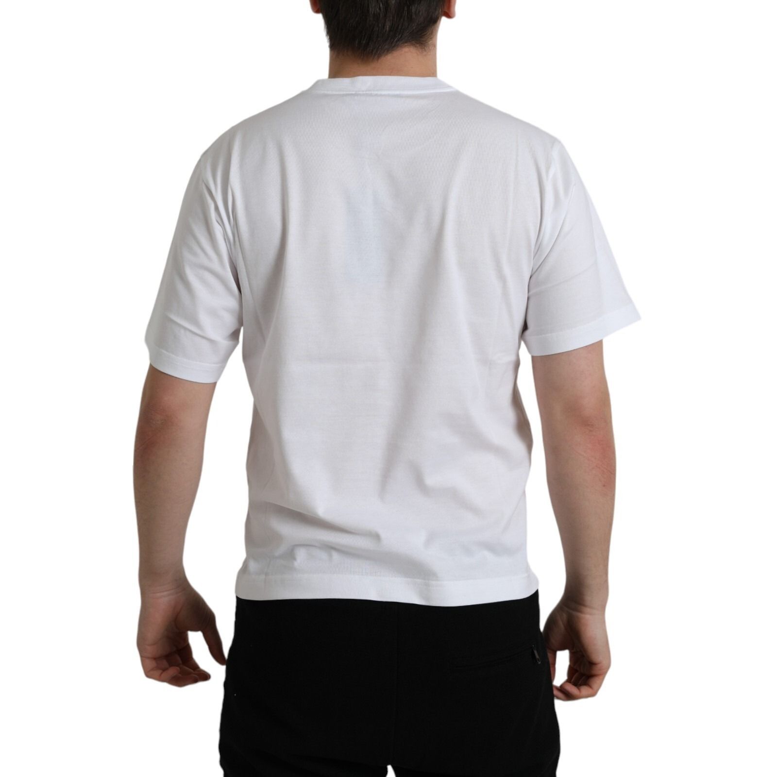 Logo Patch Cotton Crew Neck Men's T-shirt (Pre-Owned) - Dolce & Gabbana - Modalova