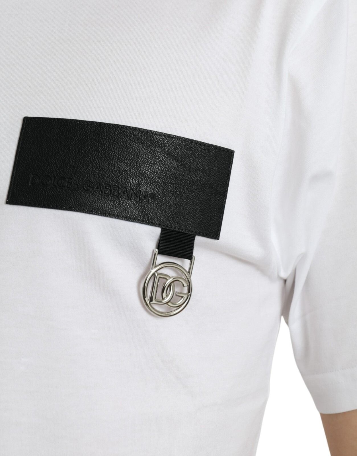 Logo Patch Cotton Crew Neck Men's T-shirt (Pre-Owned) - Dolce & Gabbana - Modalova