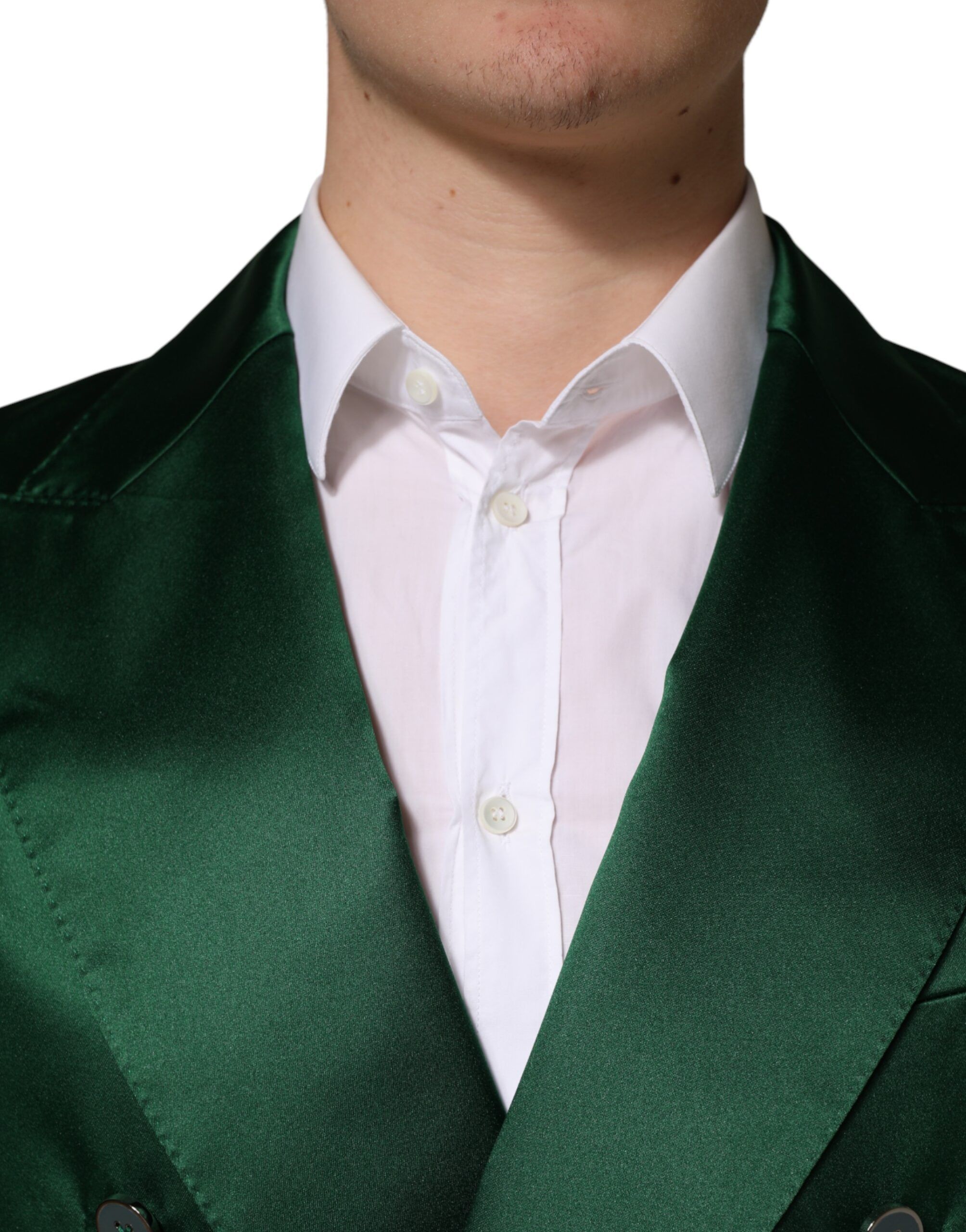 Satin Double Breasted Jacket Men's Blazer - Dolce & Gabbana - Modalova