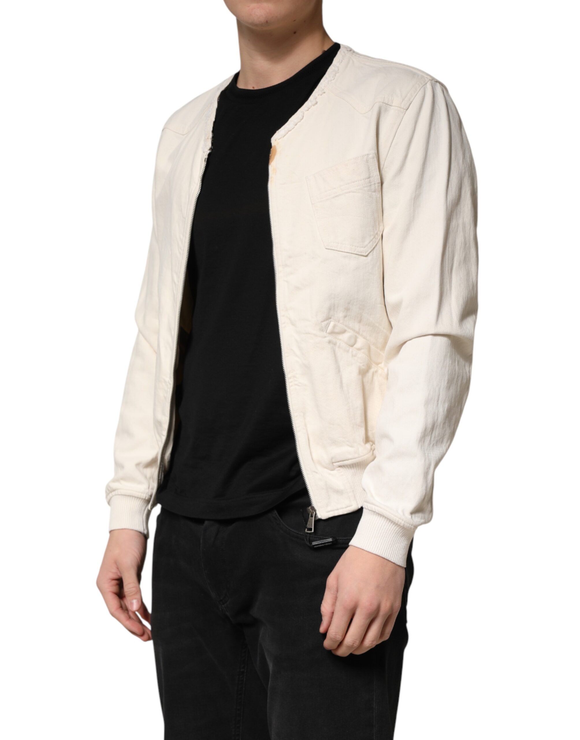 Cotton Full Zip Denim Men Blouson Men's Jacket (Pre-Owned) - Dolce & Gabbana - Modalova