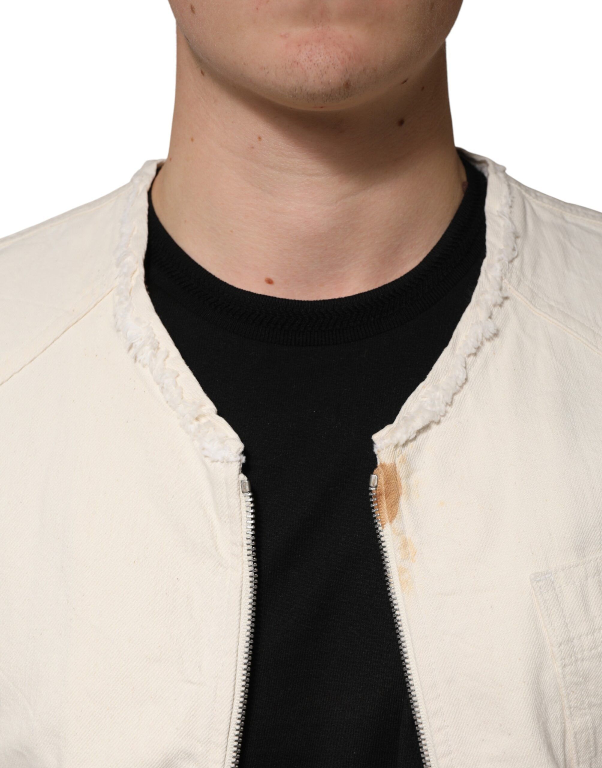 Cotton Full Zip Denim Men Blouson Men's Jacket (Pre-Owned) - Dolce & Gabbana - Modalova