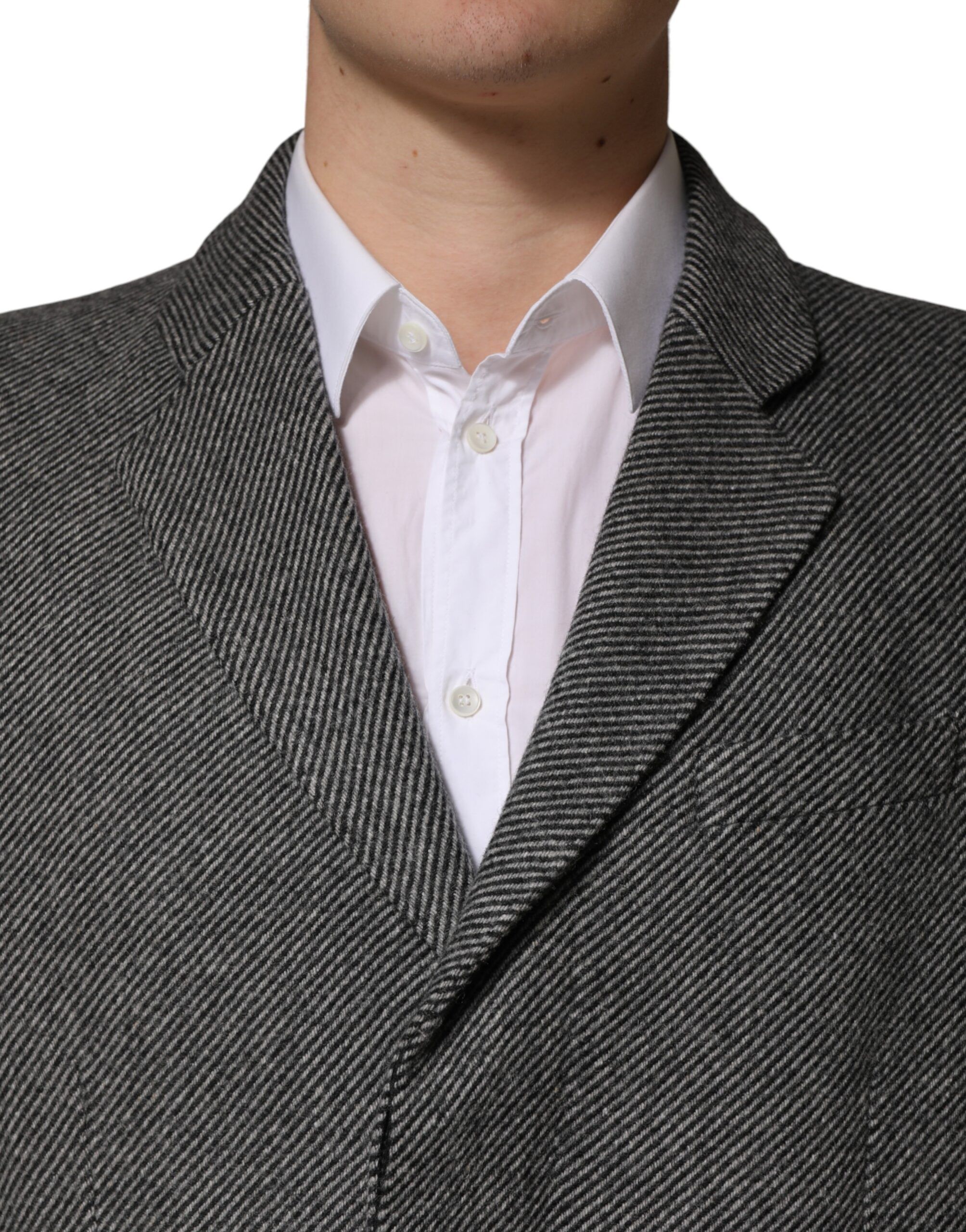 Gray Single Breasted Men Trench Coat Men's Jacket - Dolce & Gabbana - Modalova