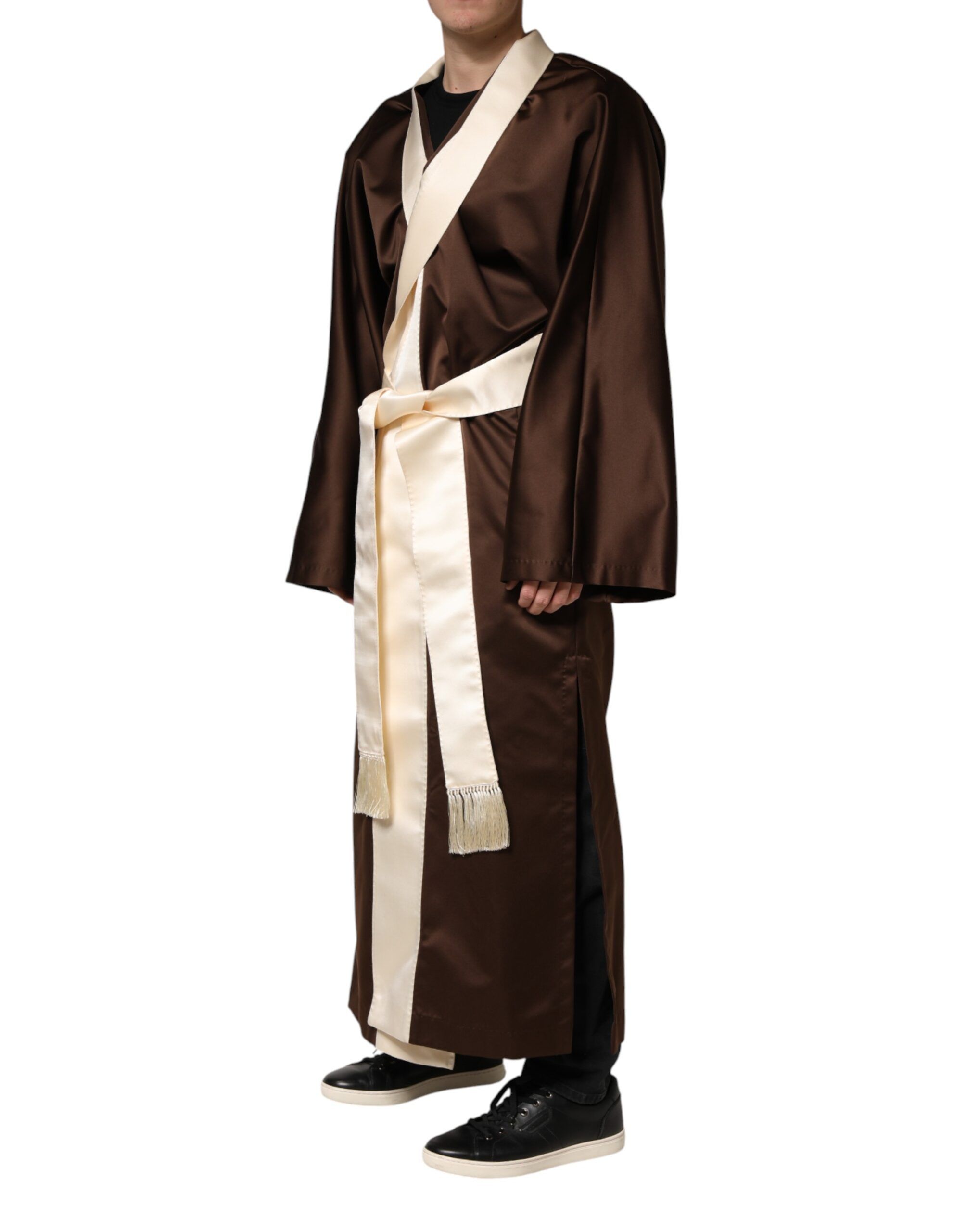 Cream Lounge Belted Bathrobe Men's Jacket (Pre-Owned) - Dolce & Gabbana - Modalova
