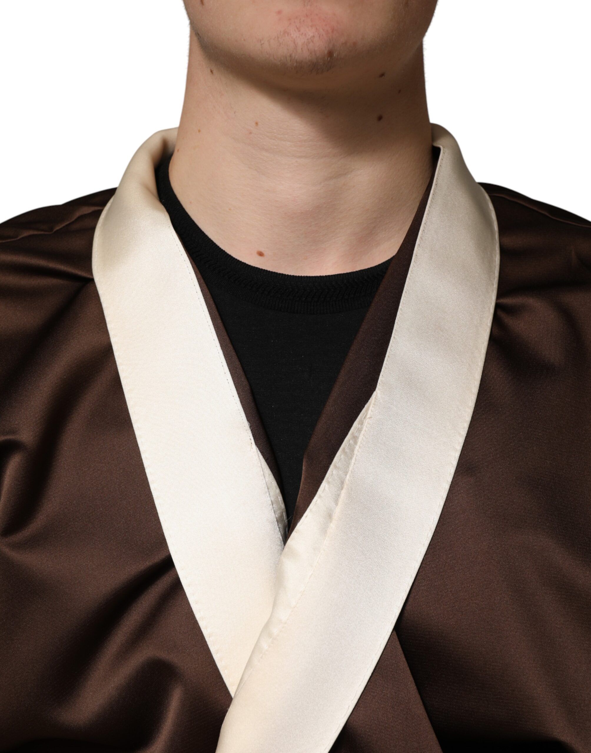 Cream Lounge Belted Bathrobe Men's Jacket (Pre-Owned) - Dolce & Gabbana - Modalova