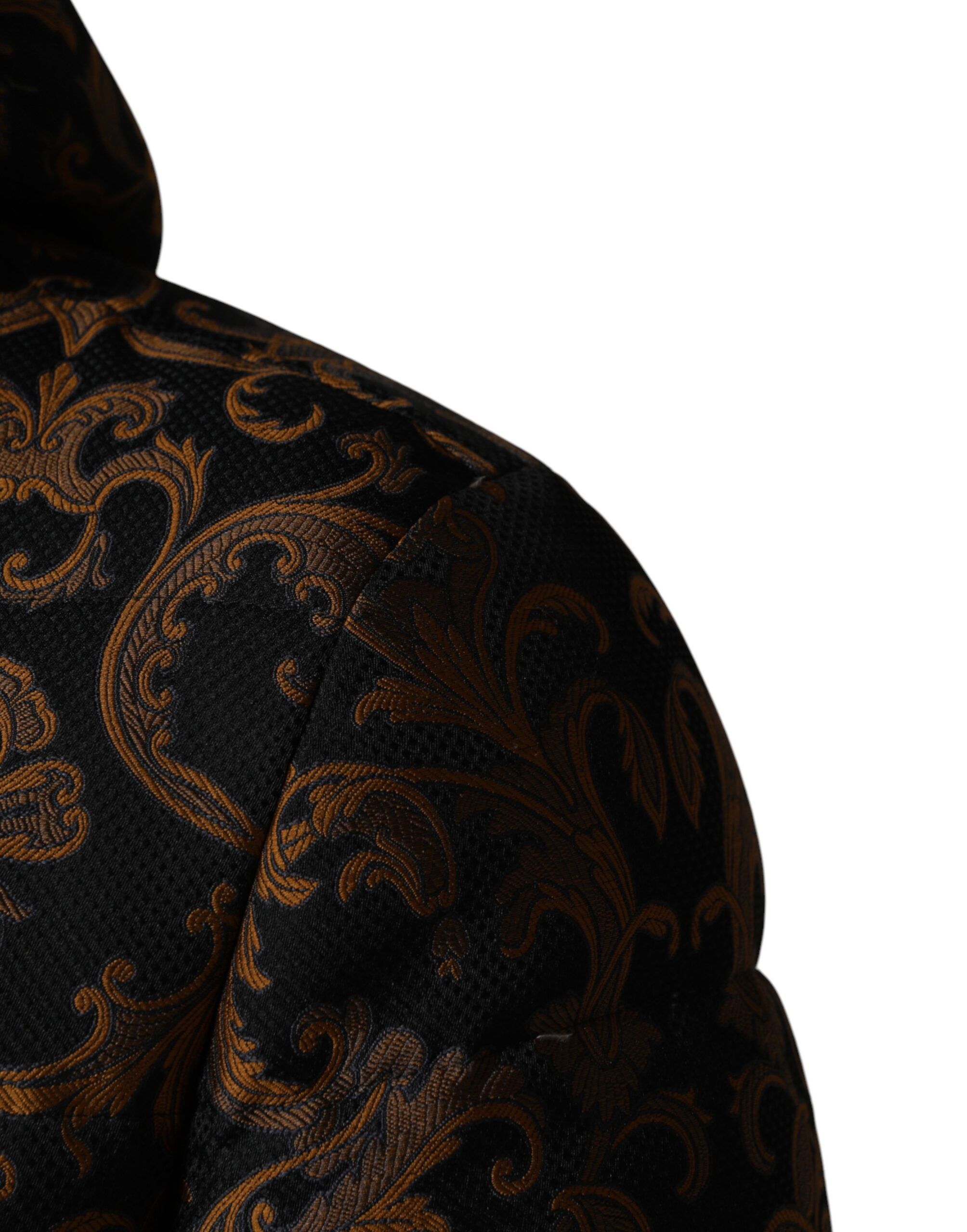 Floral Jacquard Quilted Hooded Men's Jacket - Dolce & Gabbana - Modalova