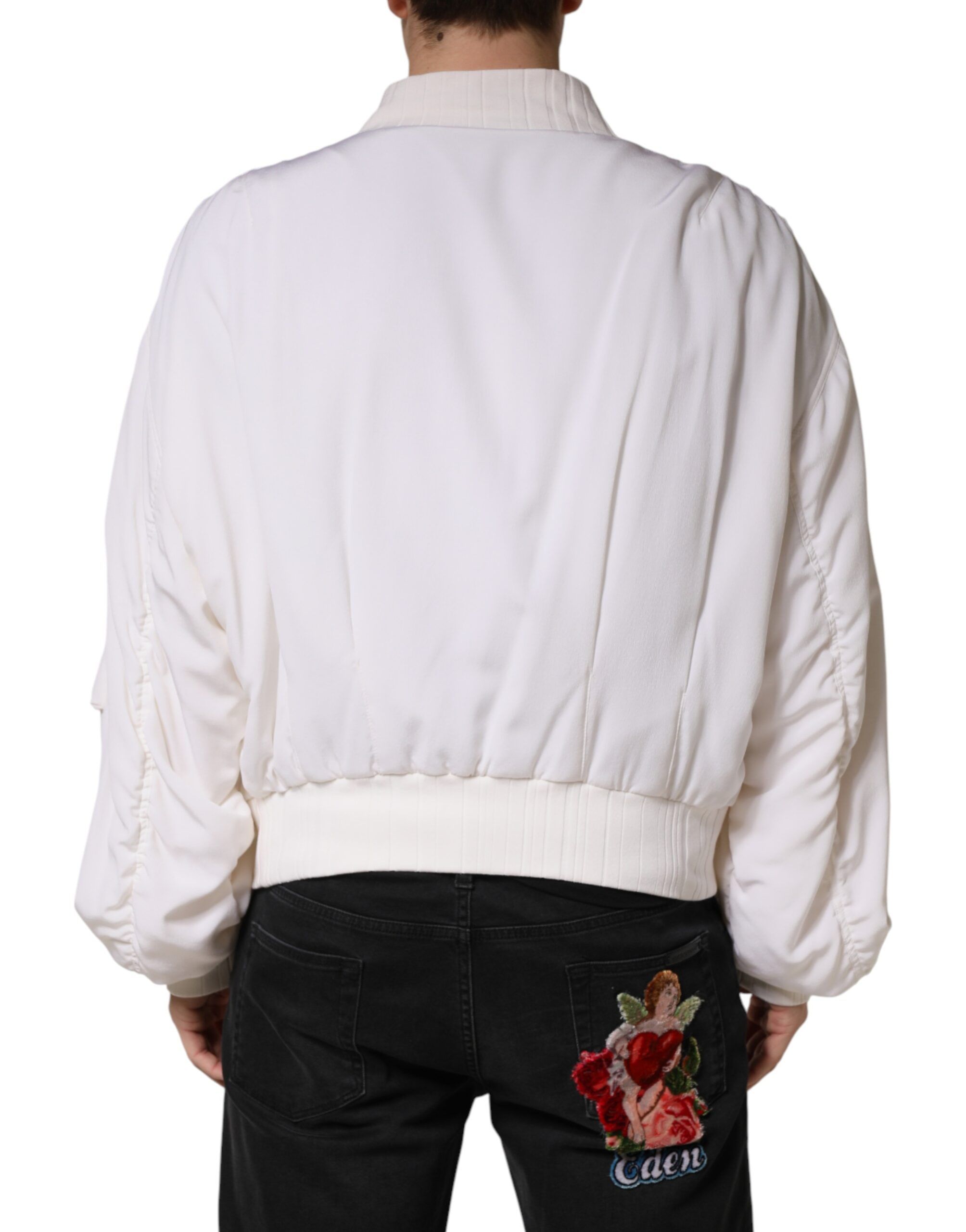 Silk Full Zip Bomber Blouson Men's Jacket (Pre-Owned) - Dolce & Gabbana - Modalova