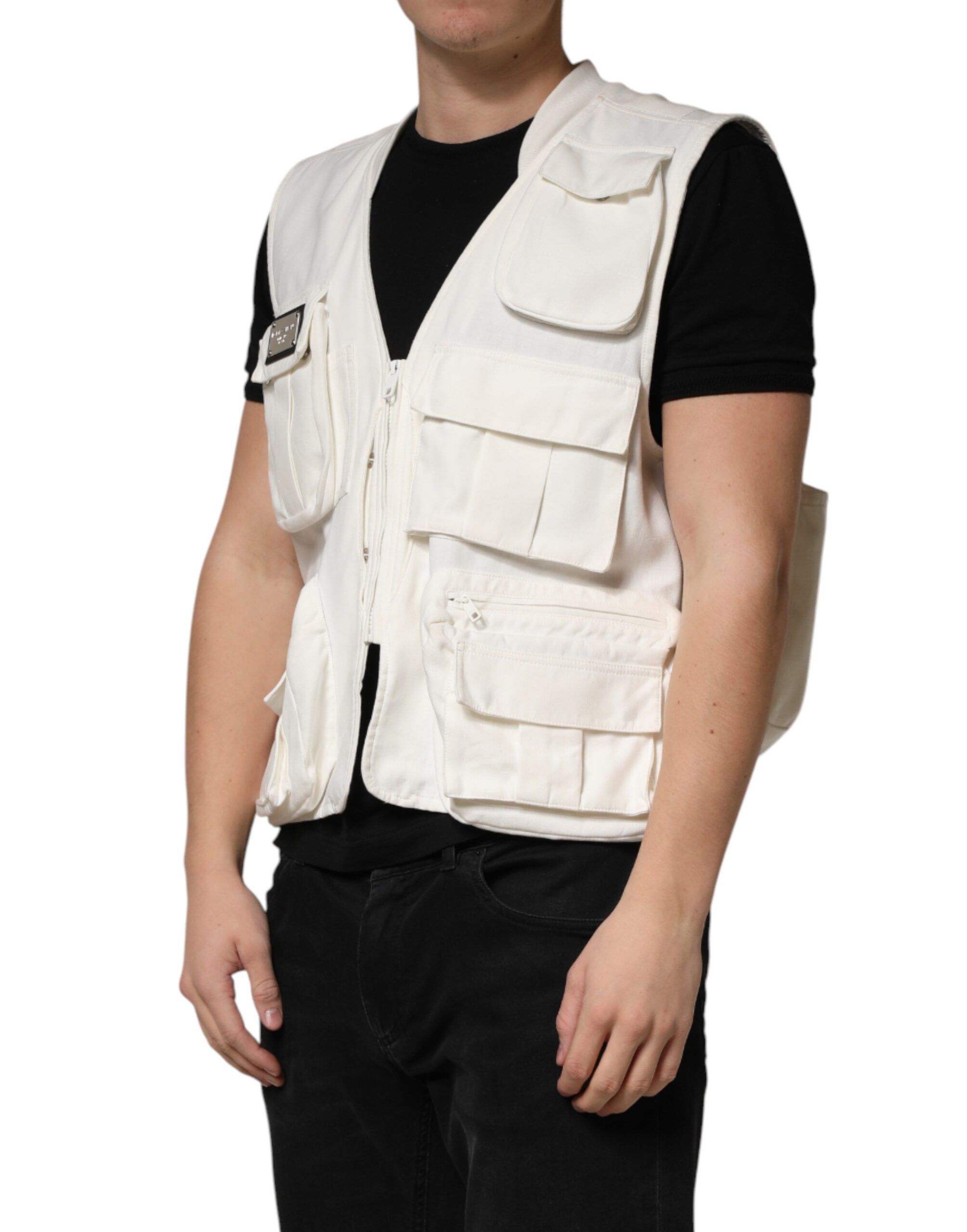 Cotton Cargo Men Vest Coat Men's Jacket (Pre-Owned) - Dolce & Gabbana - Modalova