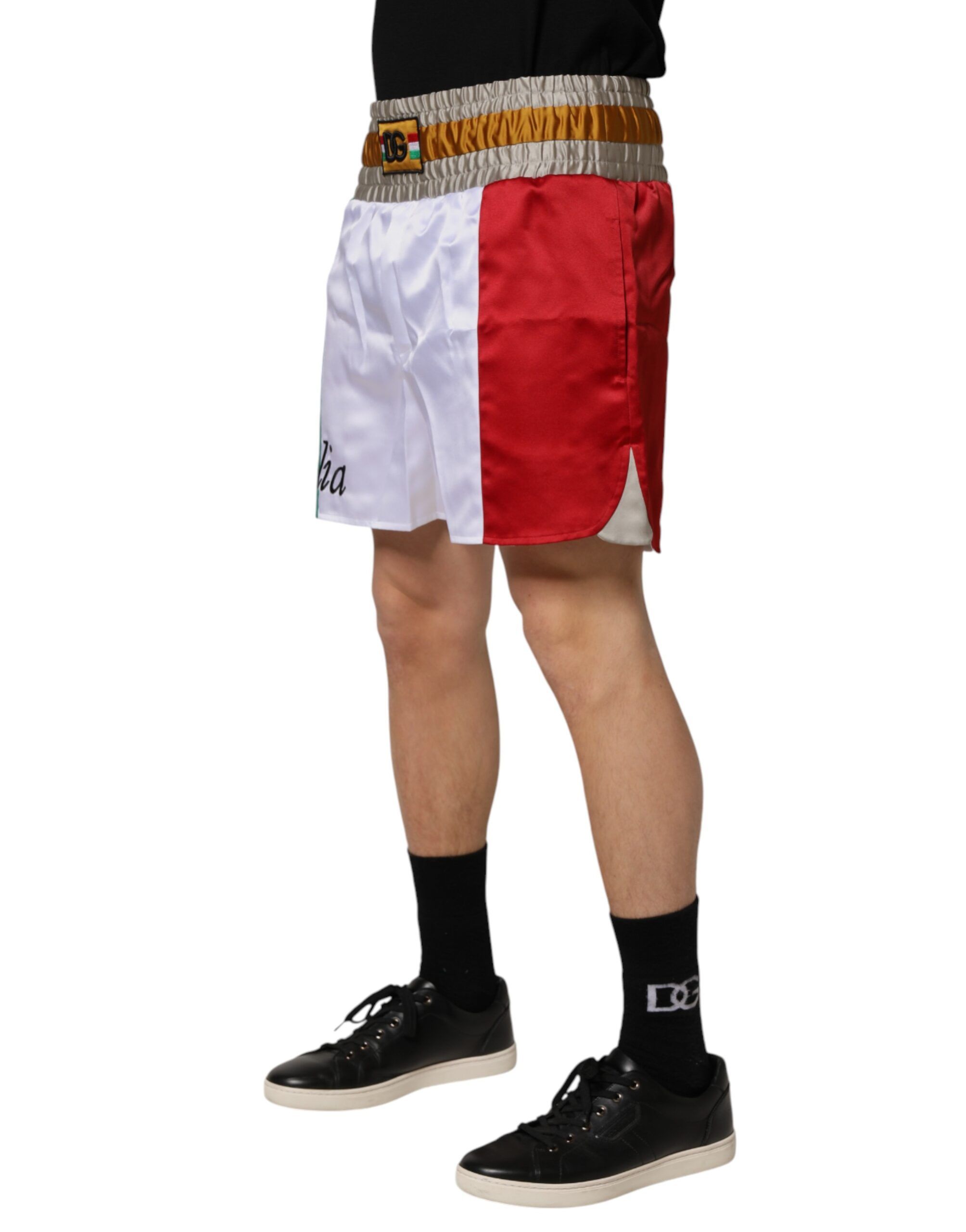 Italia Polyester Bermuda Men's Shorts - Dolce & Gabbana - Modalova