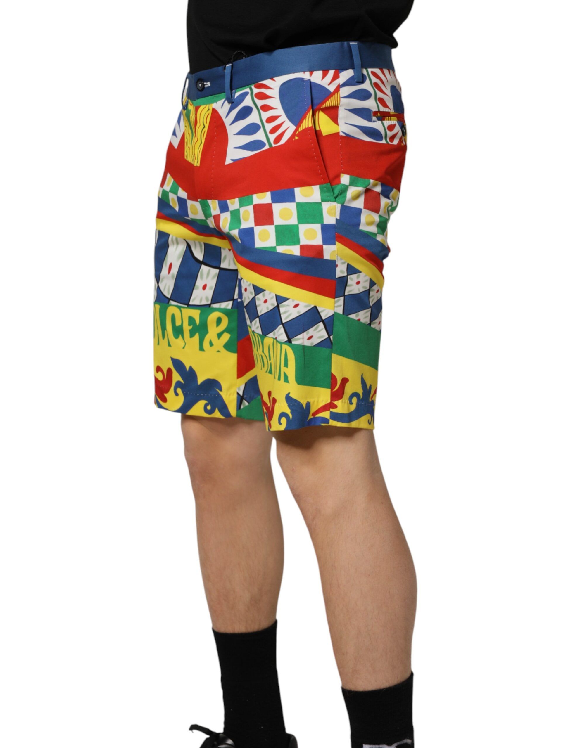 Carretto Print Men Bermuda Men's Shorts (Pre-Owned) - Dolce & Gabbana - Modalova