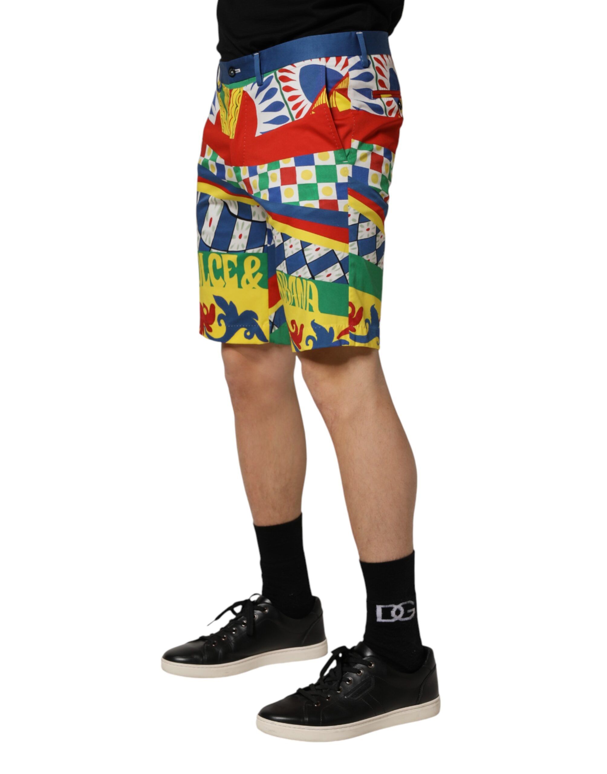 Carretto Print Men Bermuda Men's Shorts (Pre-Owned) - Dolce & Gabbana - Modalova