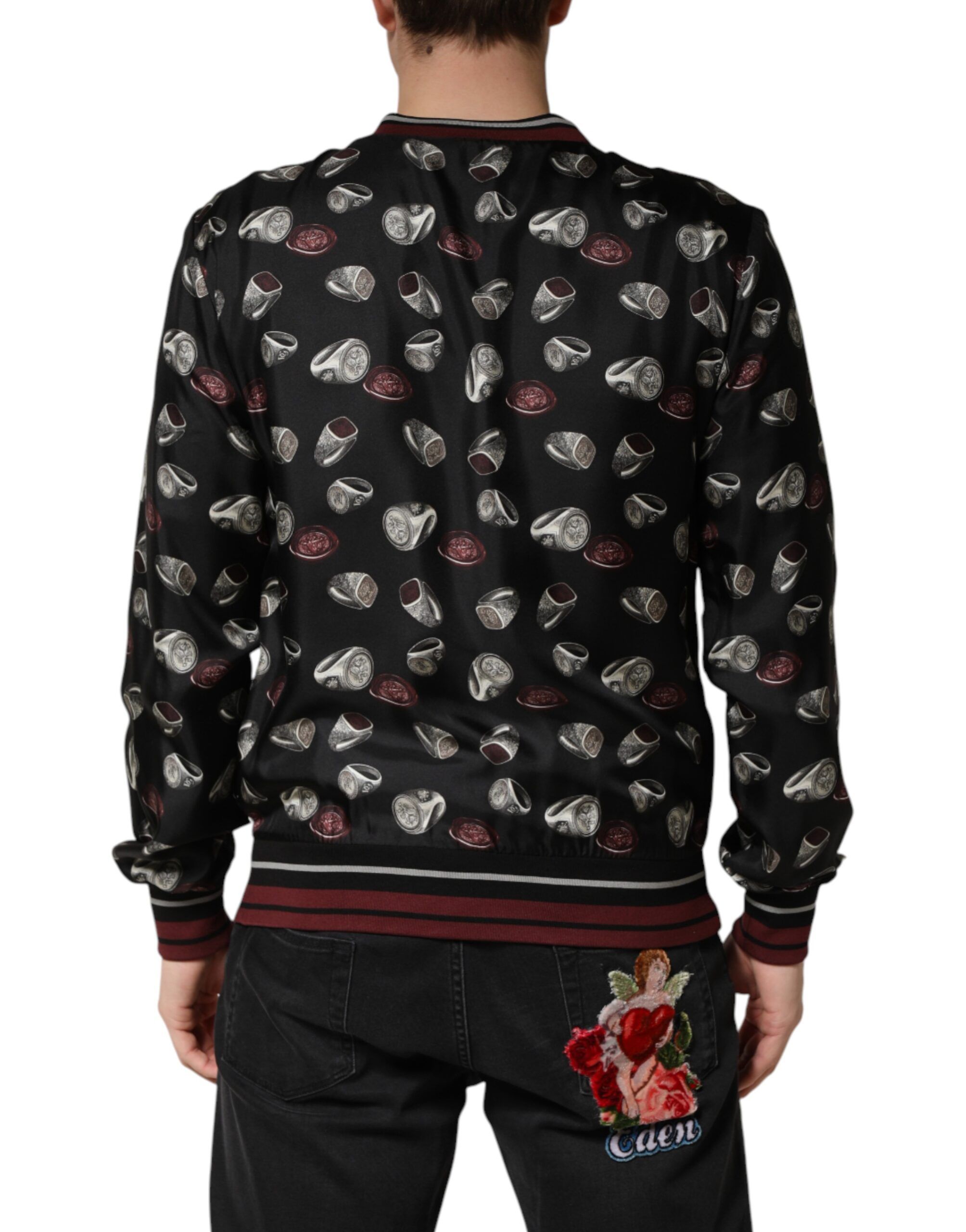Ring Print CrewNeck Sweatshirt Men's Sweater (Pre-Owned) - Dolce & Gabbana - Modalova