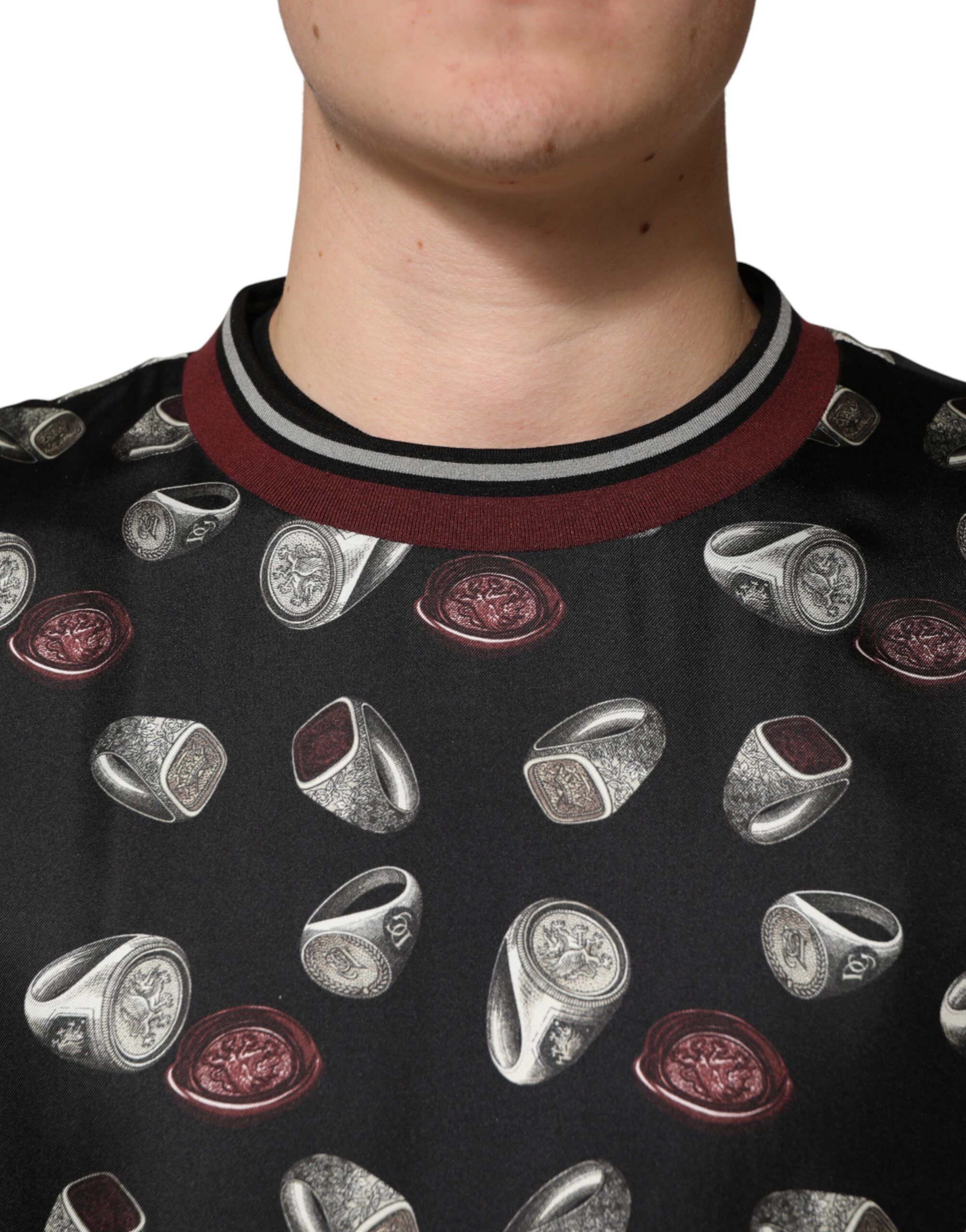 Ring Print CrewNeck Sweatshirt Men's Sweater (Pre-Owned) - Dolce & Gabbana - Modalova