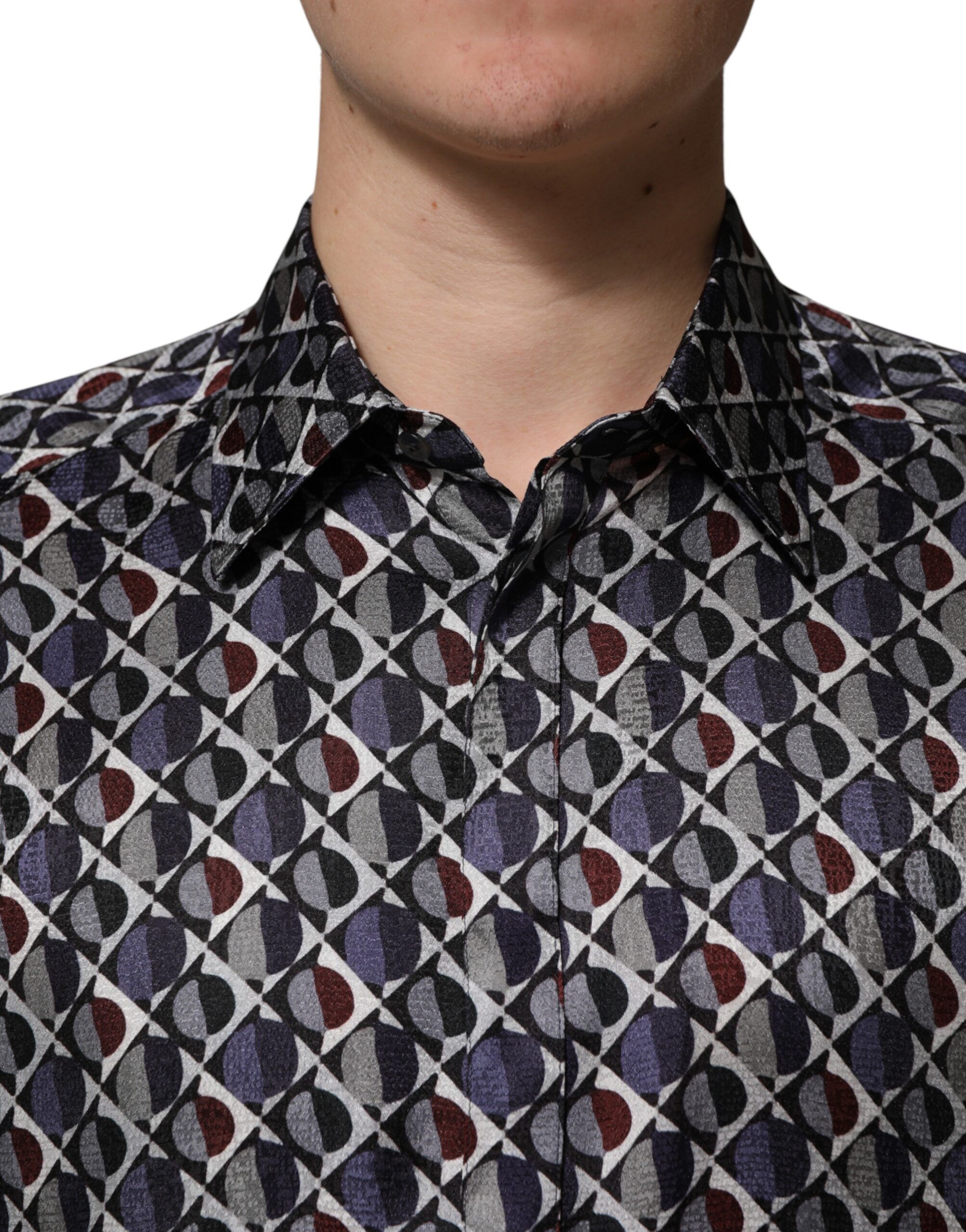 Patterned Collared GOLD Men Dress Men's Shirt - Dolce & Gabbana - Modalova