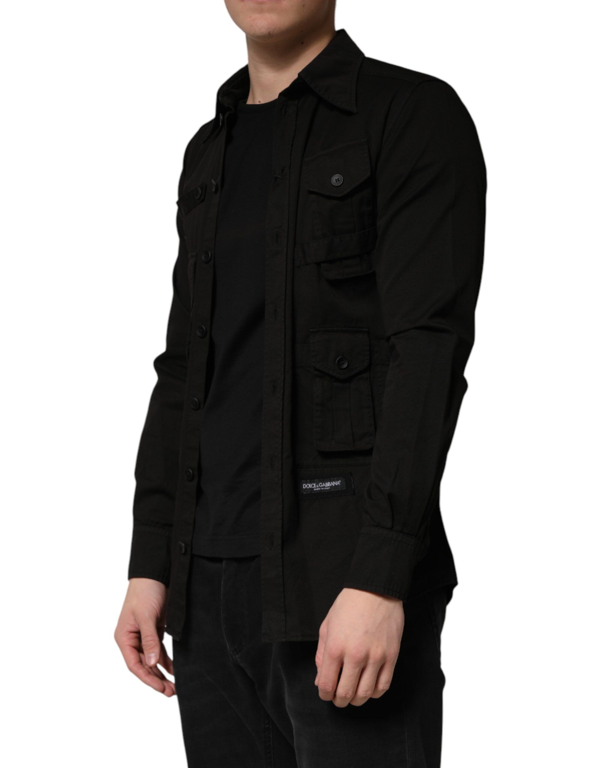 Cotton Collared Men Button Down Men's Shirt - Dolce & Gabbana - Modalova